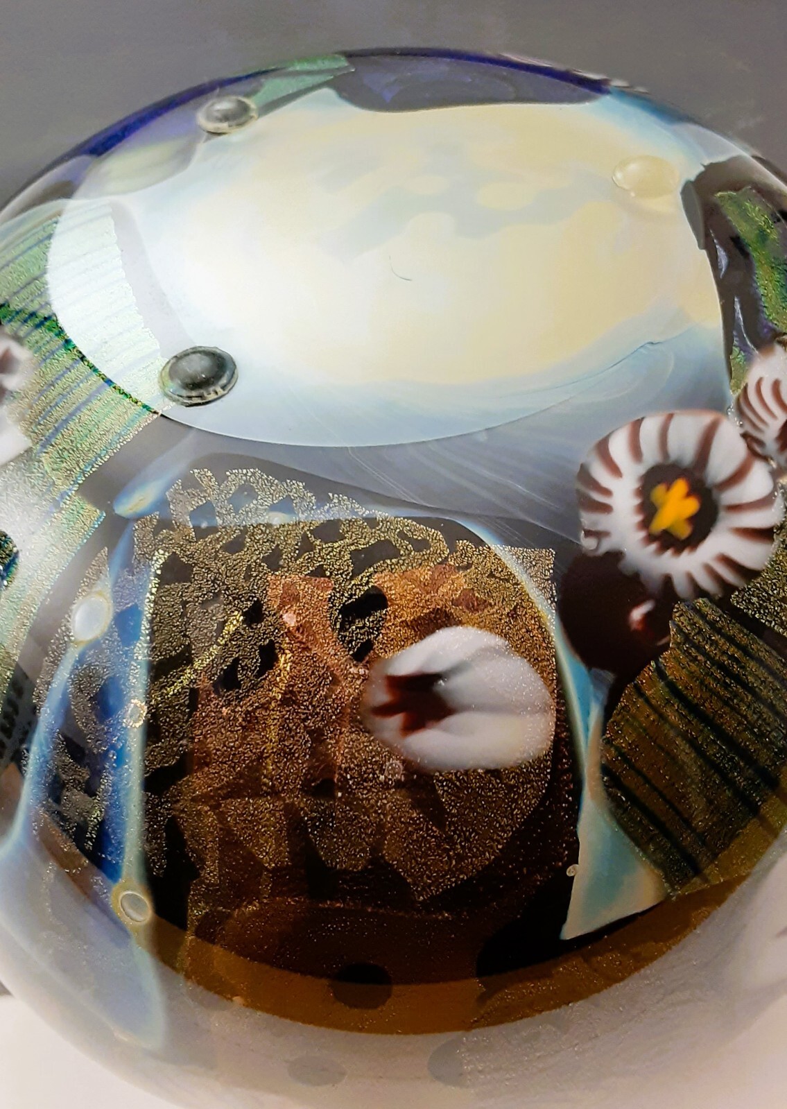 Peter Vanderlaan 1997 Signed Studio Art Glass Anemone Vase/Bowl 6″ x 5.25″