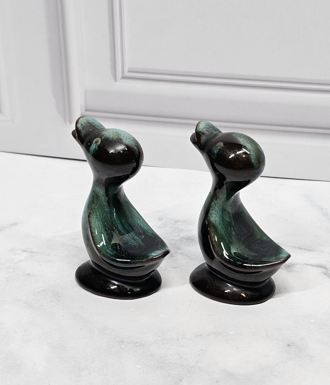 Blue Mountain Pottery Duck Figurines Glazed