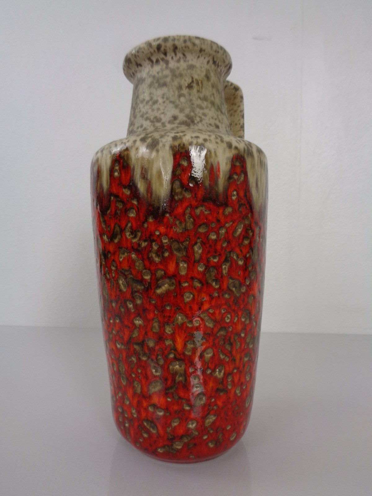 Übelacker Fat Lava Ceramic Vase 1538/26 W.Germany 1970s Signed