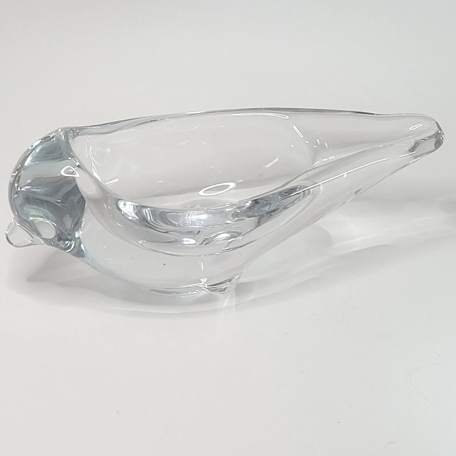 Vtg Crystal Bird Cigar/Pipe Rest ART VANNES Made in France 2×6 Tobaciana READ