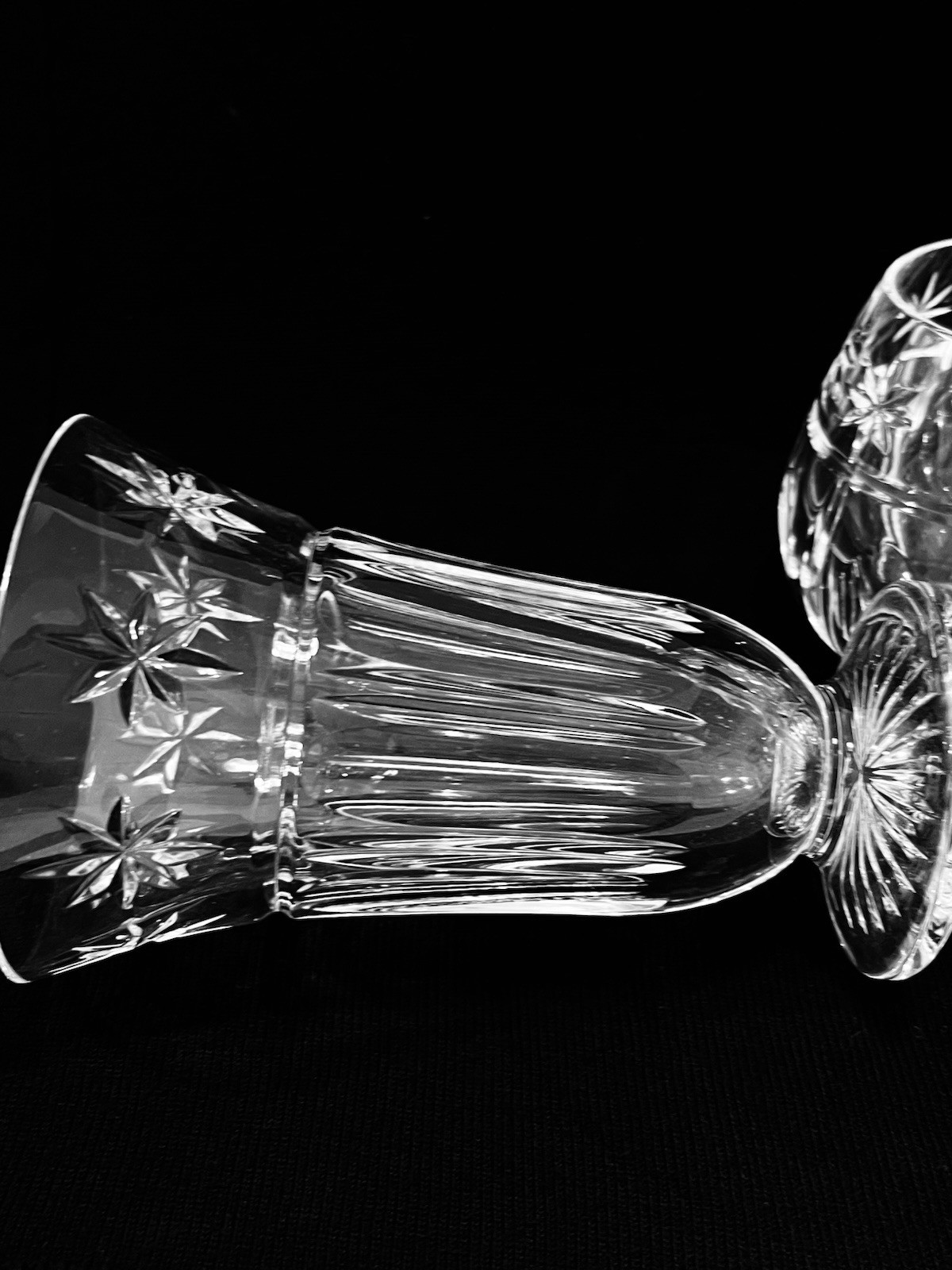 Waterford Starburst Crystal Set : Small Vase & Candle Holder Stamped.