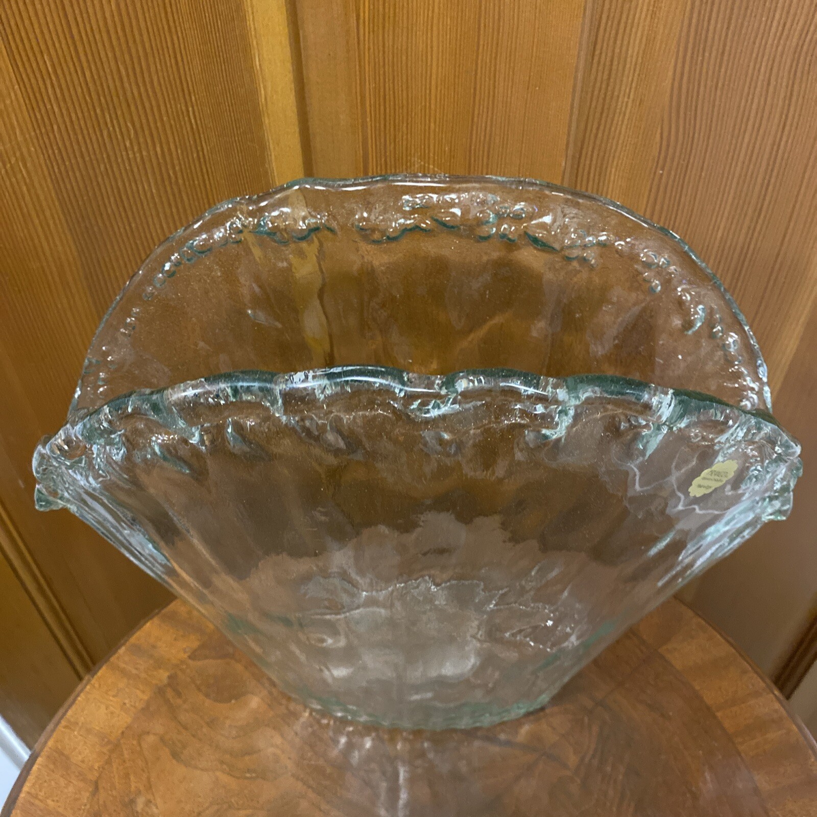 FRANCO Srl Vetrerie E Cristallerie Art Glass Aqua Imported Vase- Made in Egypt
