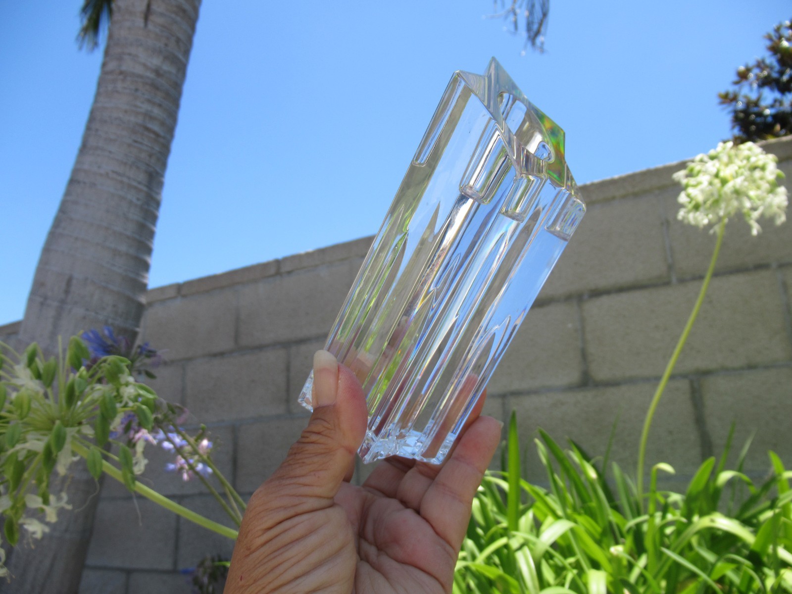 One Waterford Crystal Shooting Star Candlestick Holder, ~ 5 3/4″ Tall, Stamped