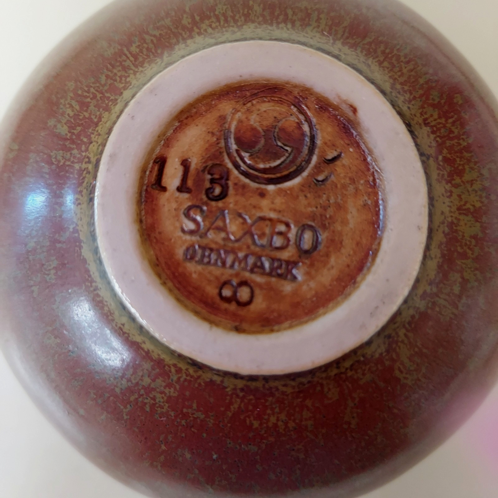 Rare Saxbo 113 Danish Denmark Pottery, 4 Sided Mid Century – Redish Brown Bowl