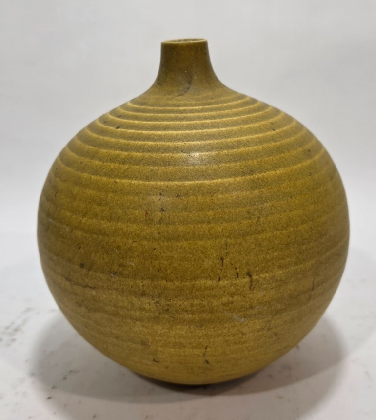 Vintage Stoneware Vase Japan Pottery Mid Century Modern Studio Free S&H