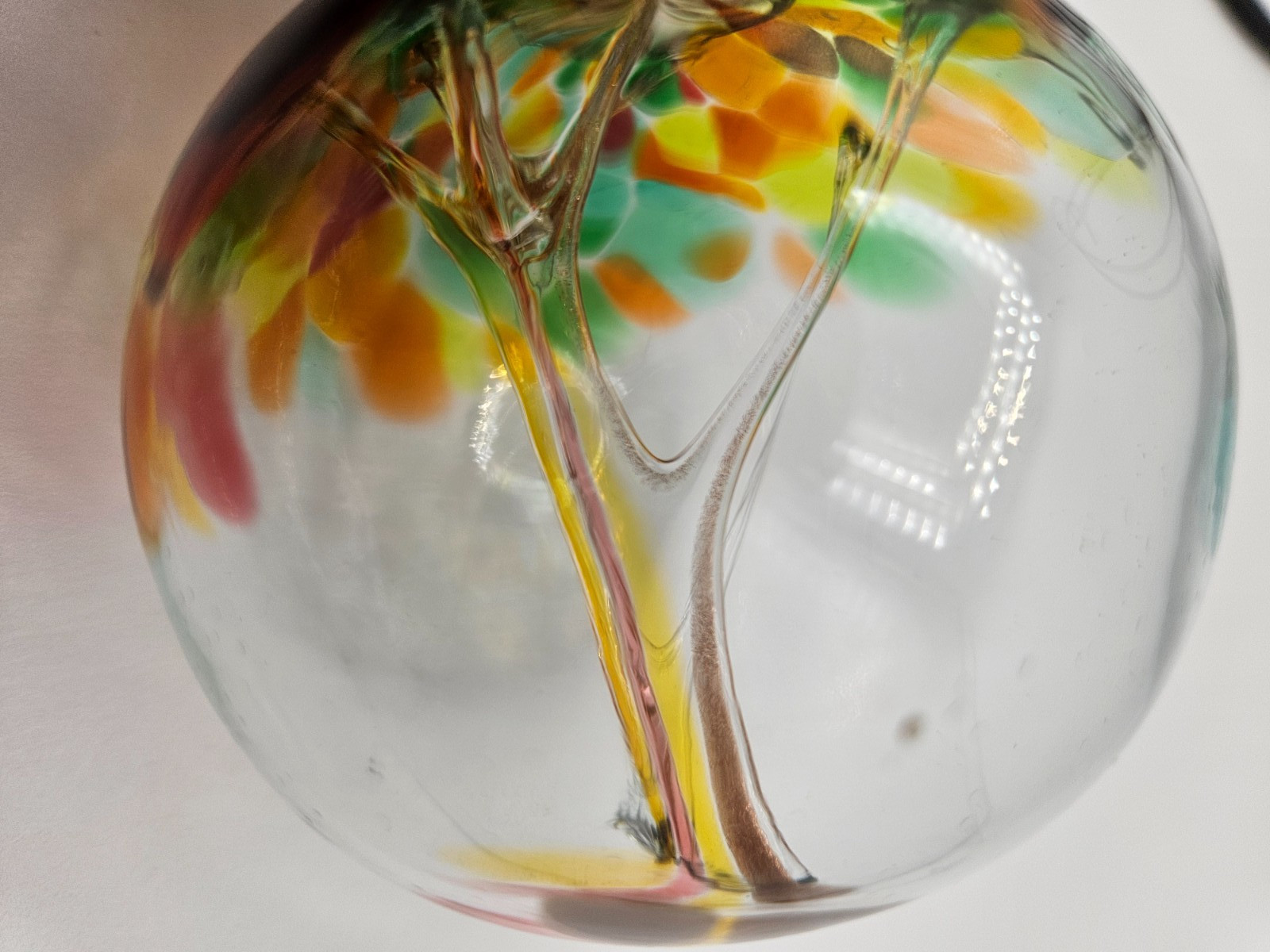 KITRAS Art Glass Tree Of Enchantment Blown Glass Ornament Tree of Sisters 3 inch