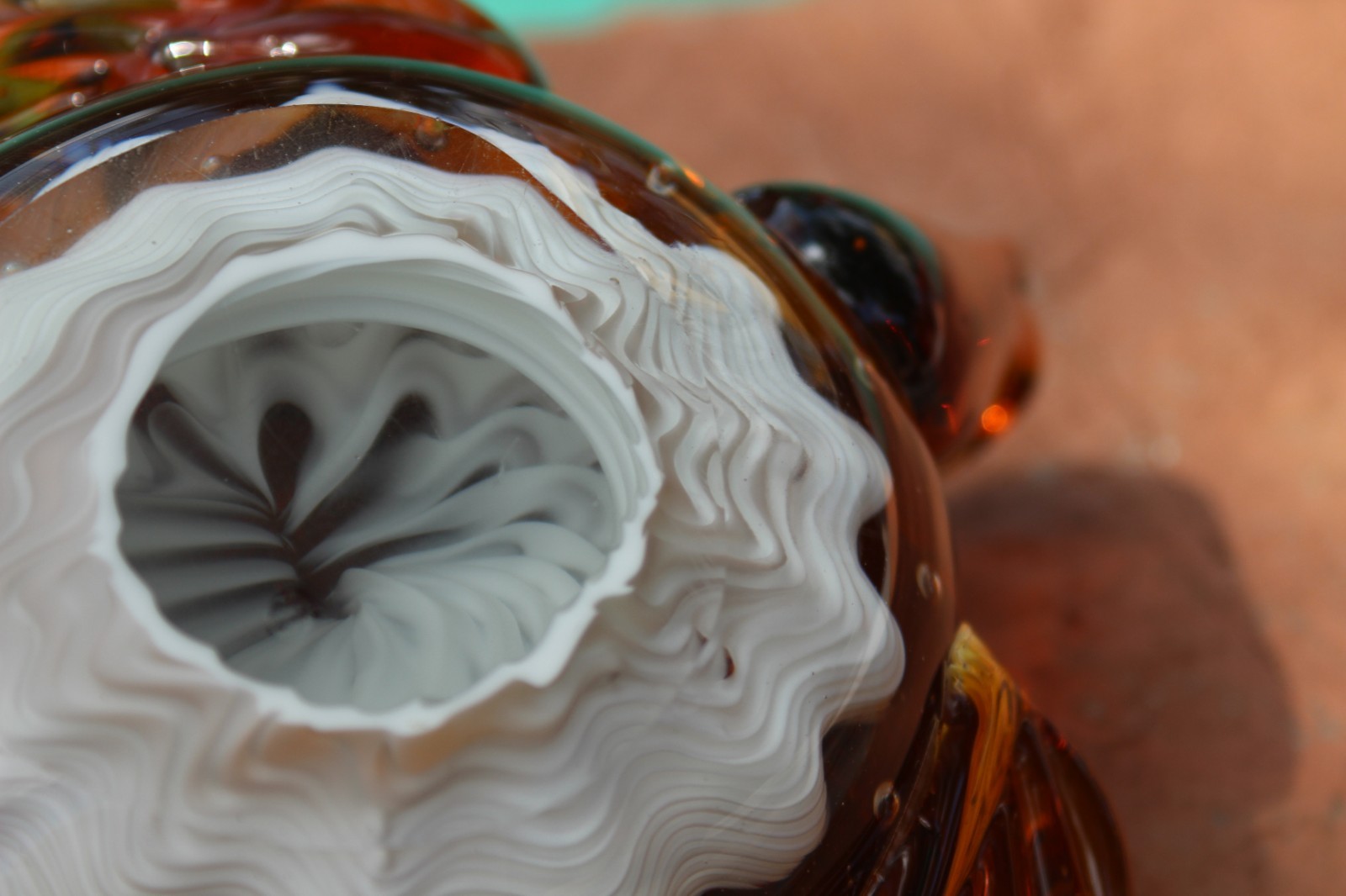 Murano Alfredo Barbini Art Glass Sea Turtle 7″ White Fenicio Swirl Sculpture