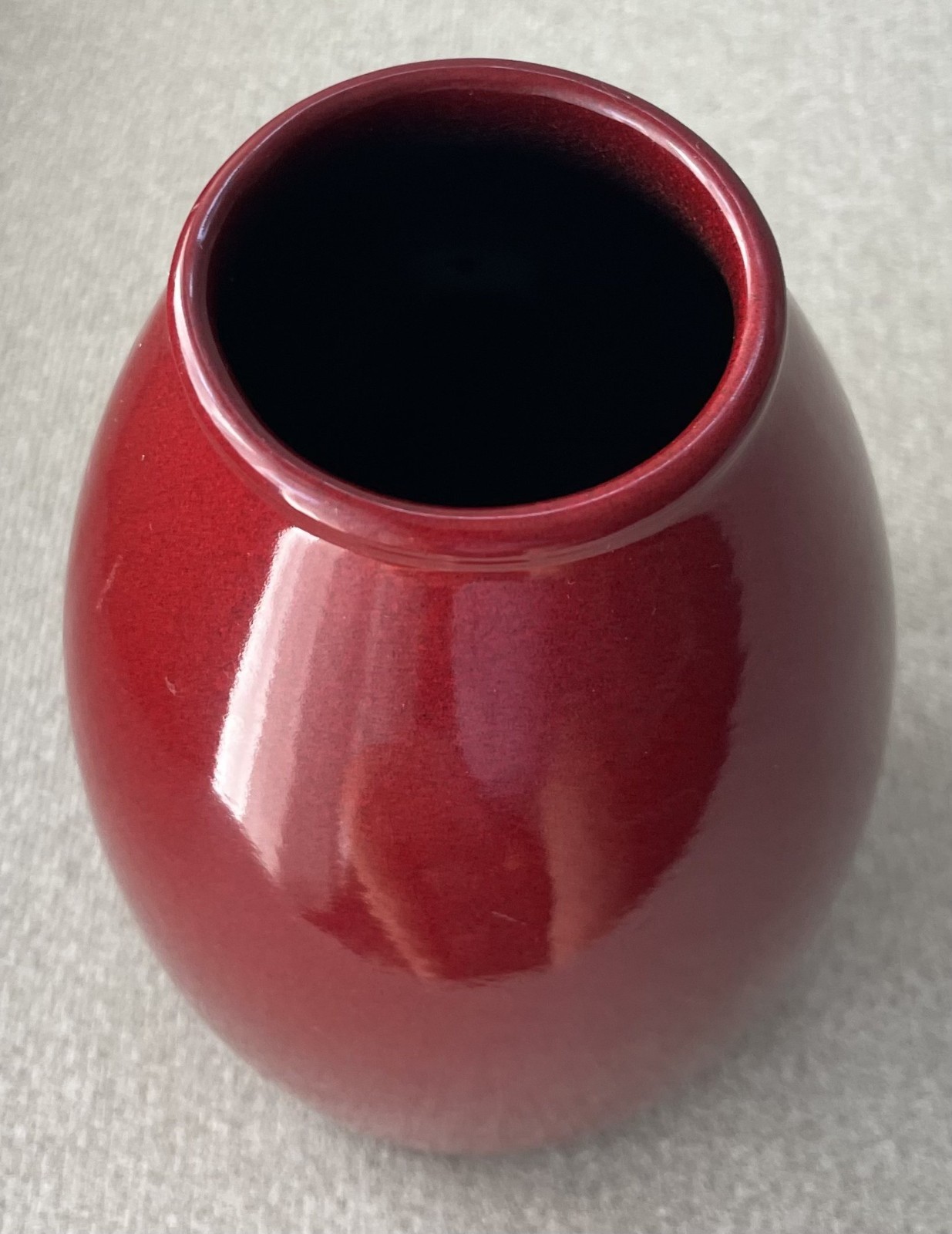 Scheurich Amano Torpedo Vase 7.25″ Oxblood Red Burgundy Germany 629-18