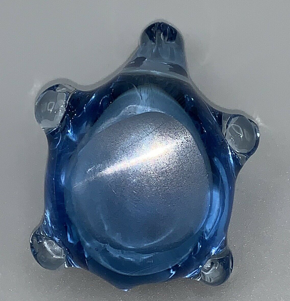 Turtle Blue Glass Figurine/ Paperweight /3.25″ l x 2.25″ w
