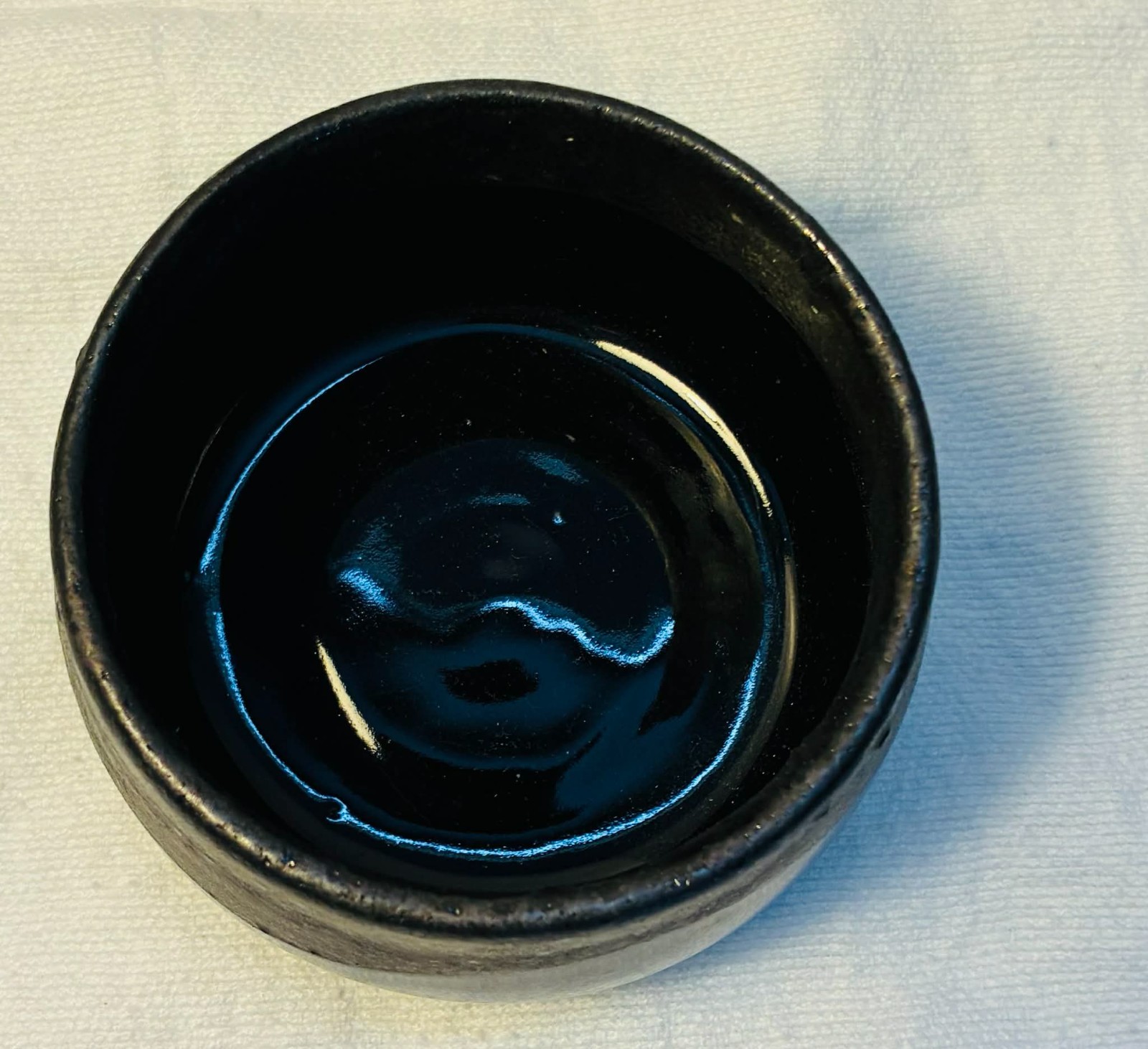 Ceramic Minimalist Ebony Glossed Pot W/ Slate Matte Rim – Handmade Pottery Pot