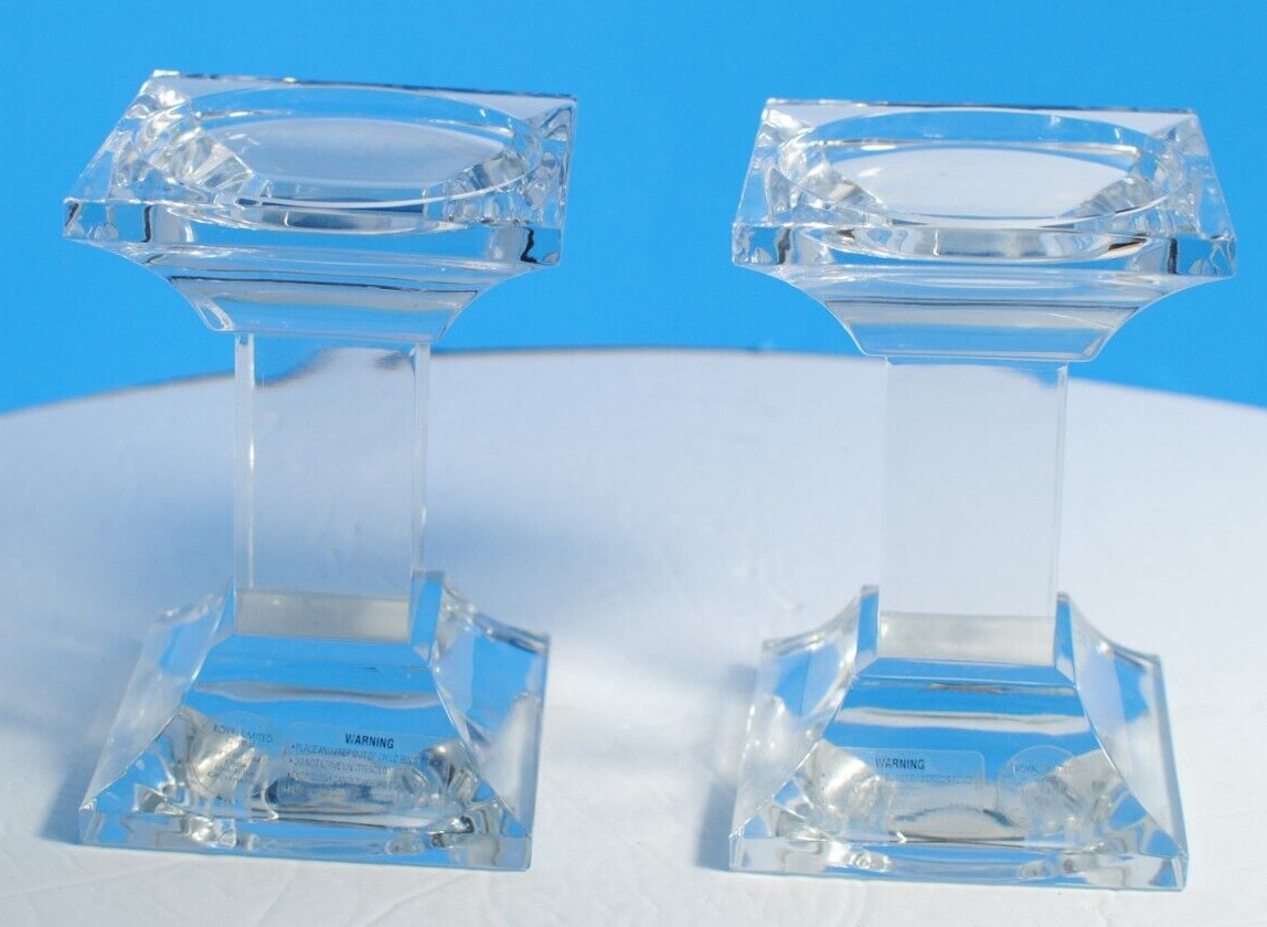 Royal Limited Crystal 24% Full Lead Crystal Made In The Czech Republic Lot of 2