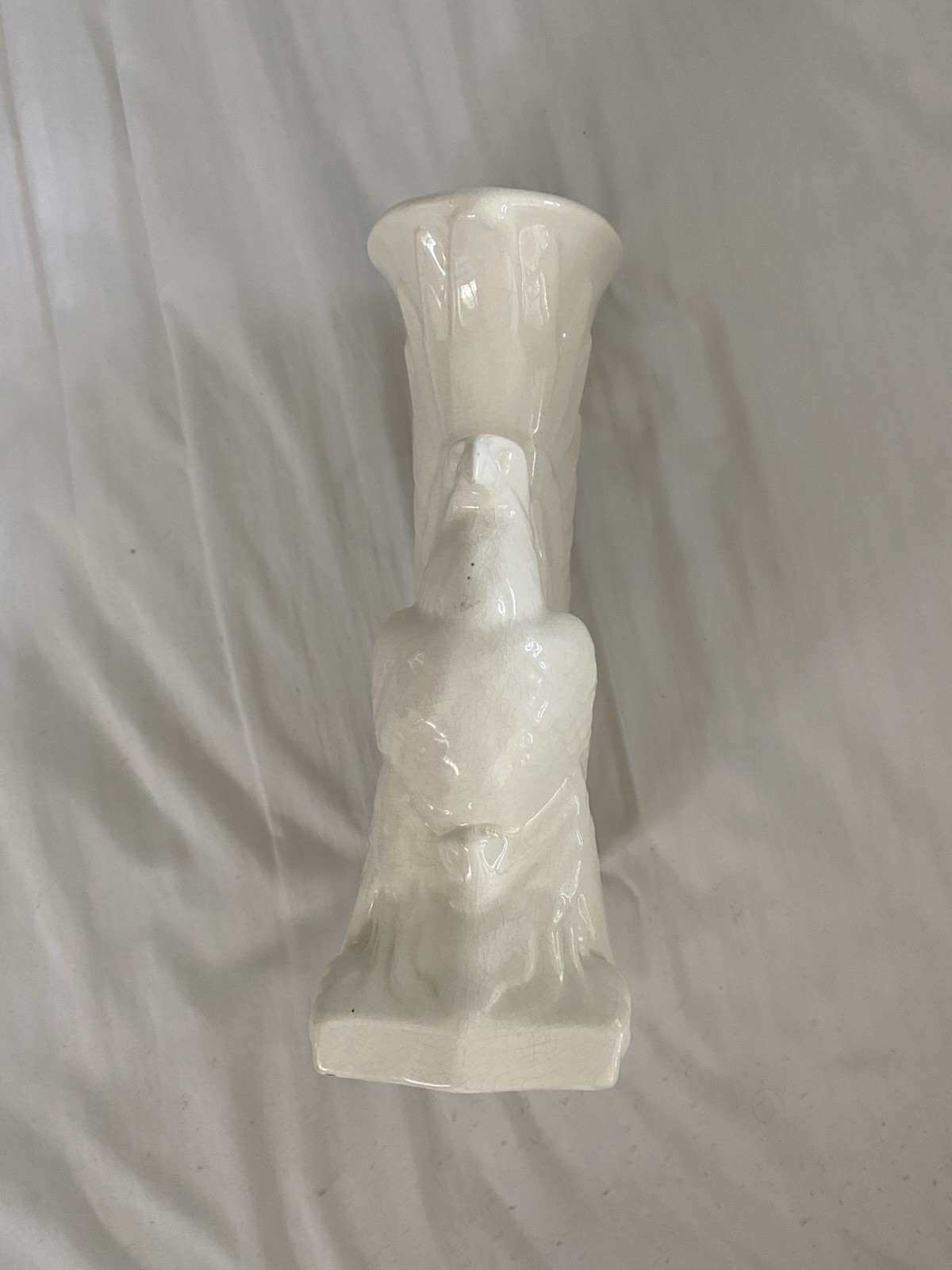 White Ceramic Eagle Vase