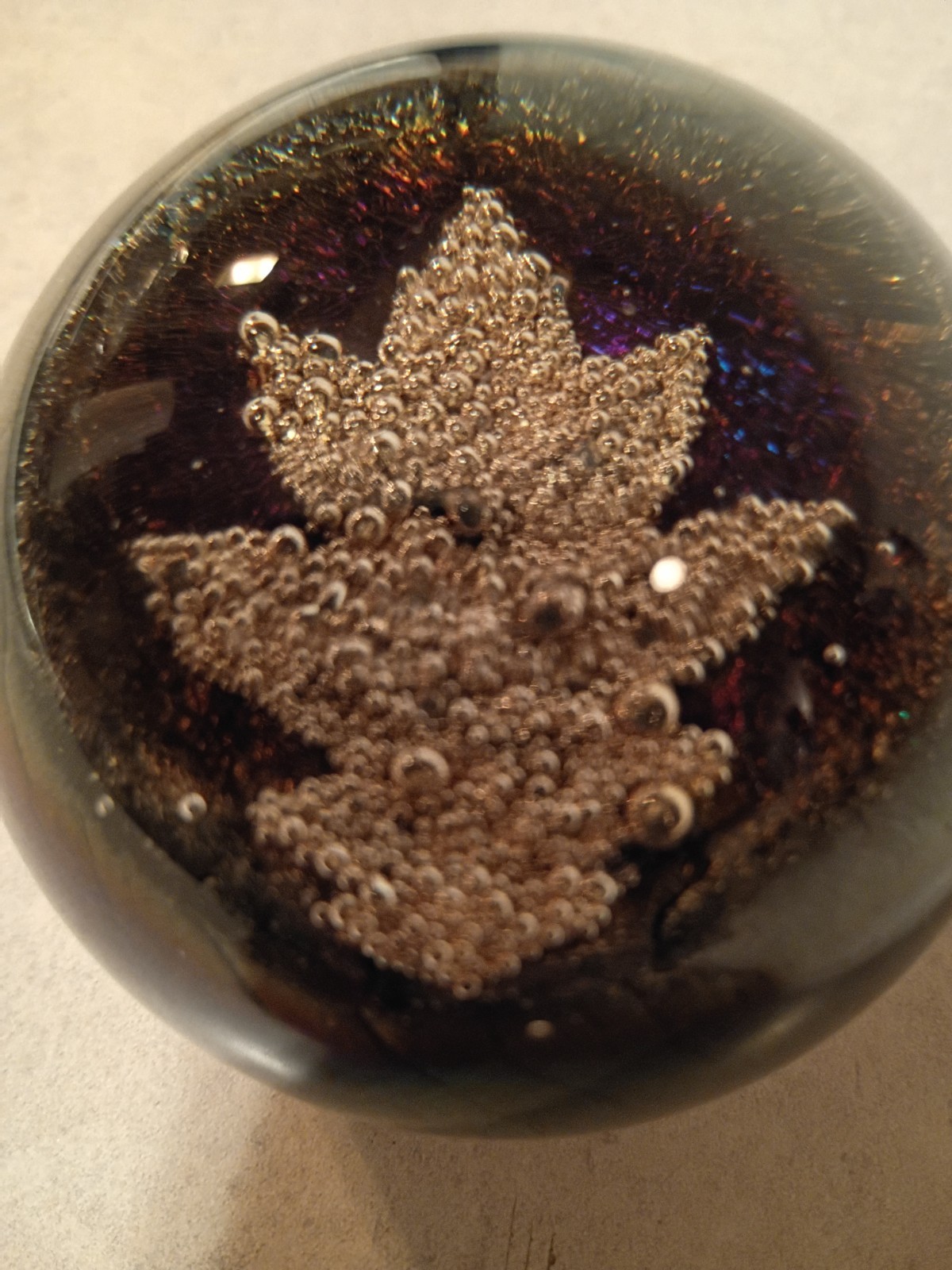 Lot Of 4 Very Rare Gold Leaf Dichroic Robert Eickholt Art Glass Paperweights