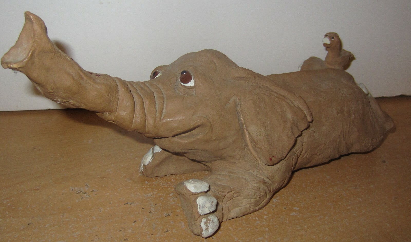 Vintage Elephant clay art sculpture Dave Grossman Designs