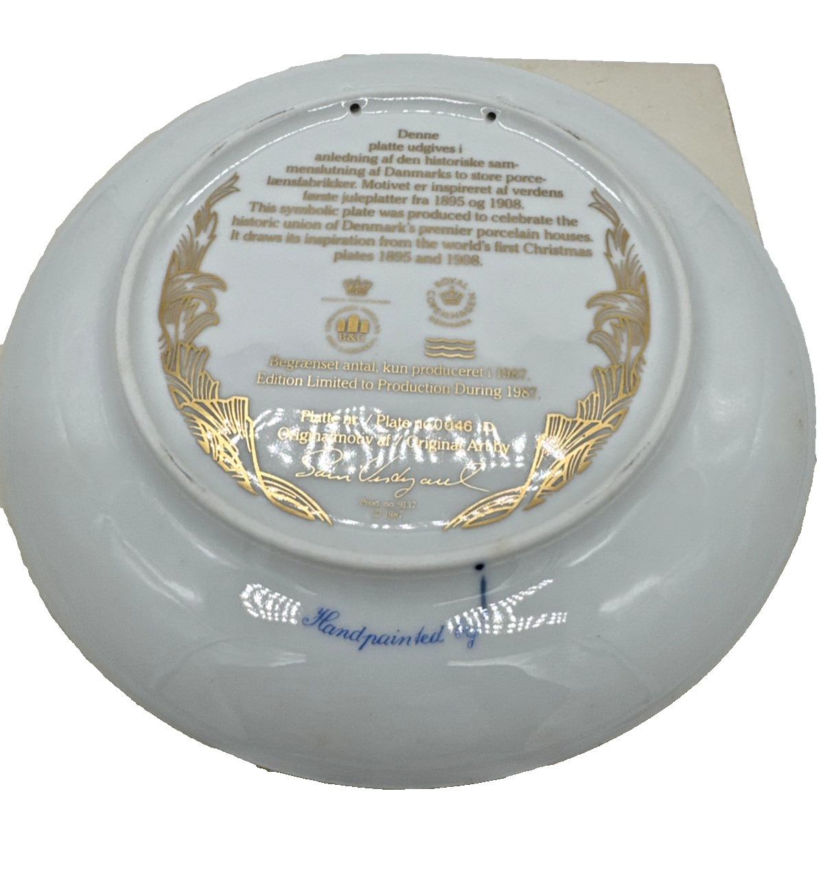 Bing Grondahl Royal Copenhagen Christmas Remembered 1895 1908 Plate w Box