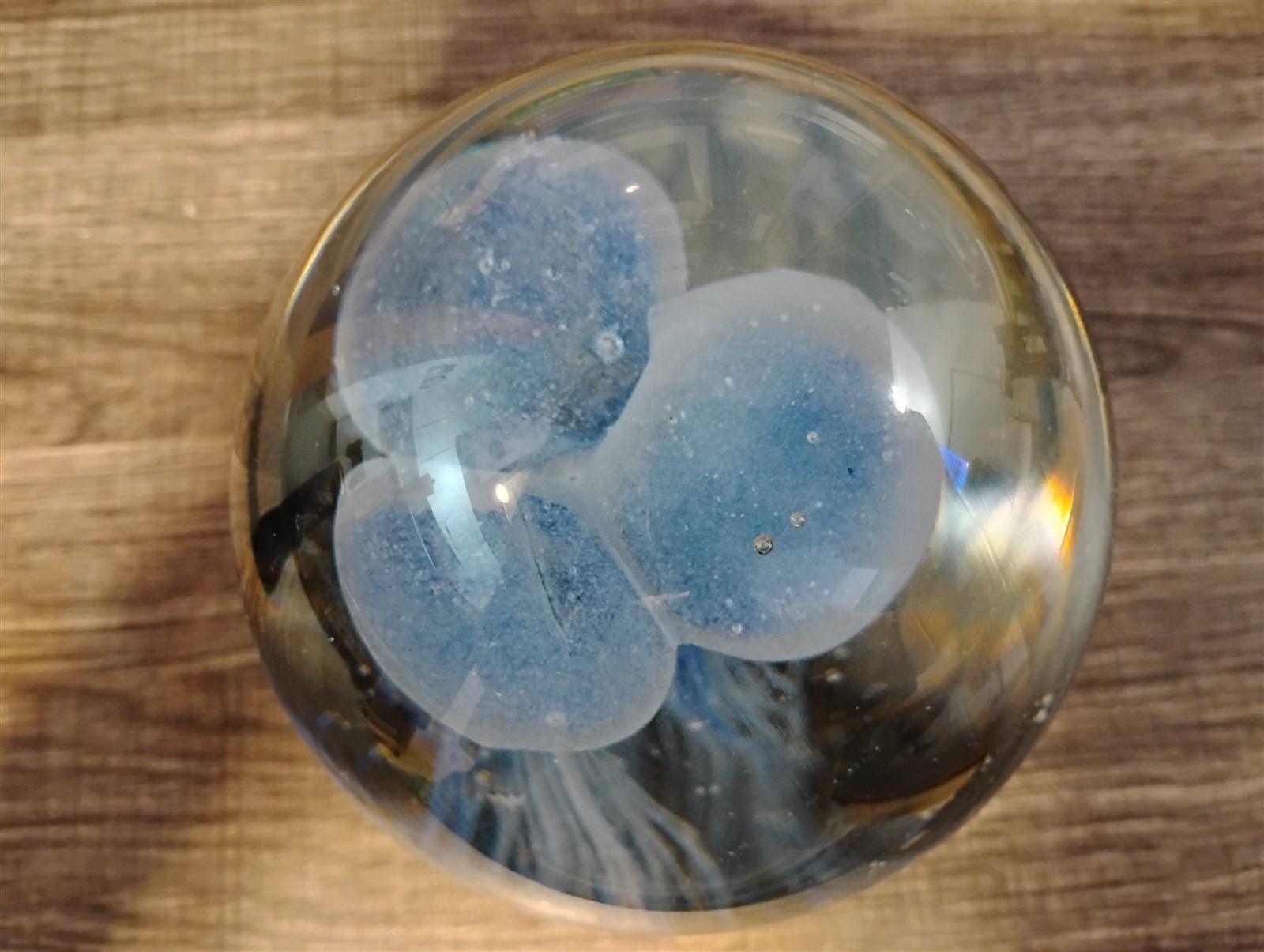 Large and Heavy Triple Jellyfish Glass Paperweight 7″ Tall 5″ Wide 8lb 3 Jellies