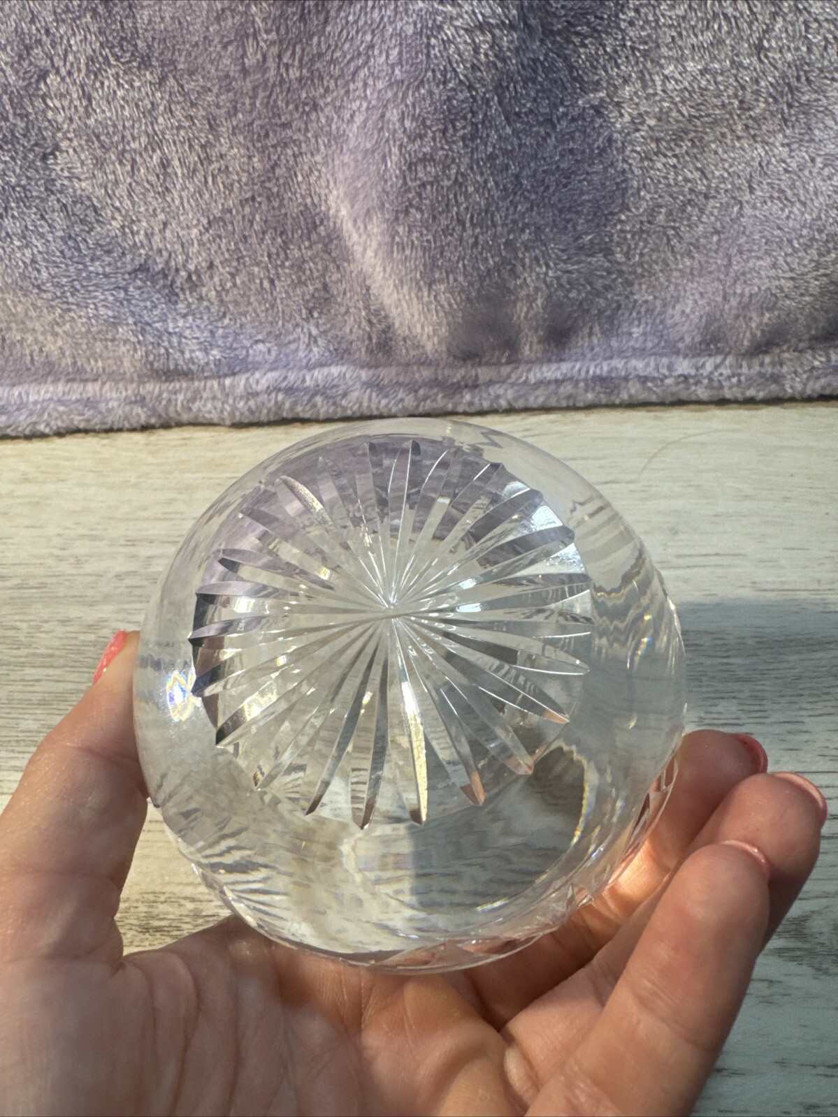 1970s Rose/Violet Vase Star of Edinburgh by Edinburgh Crystal Scotland