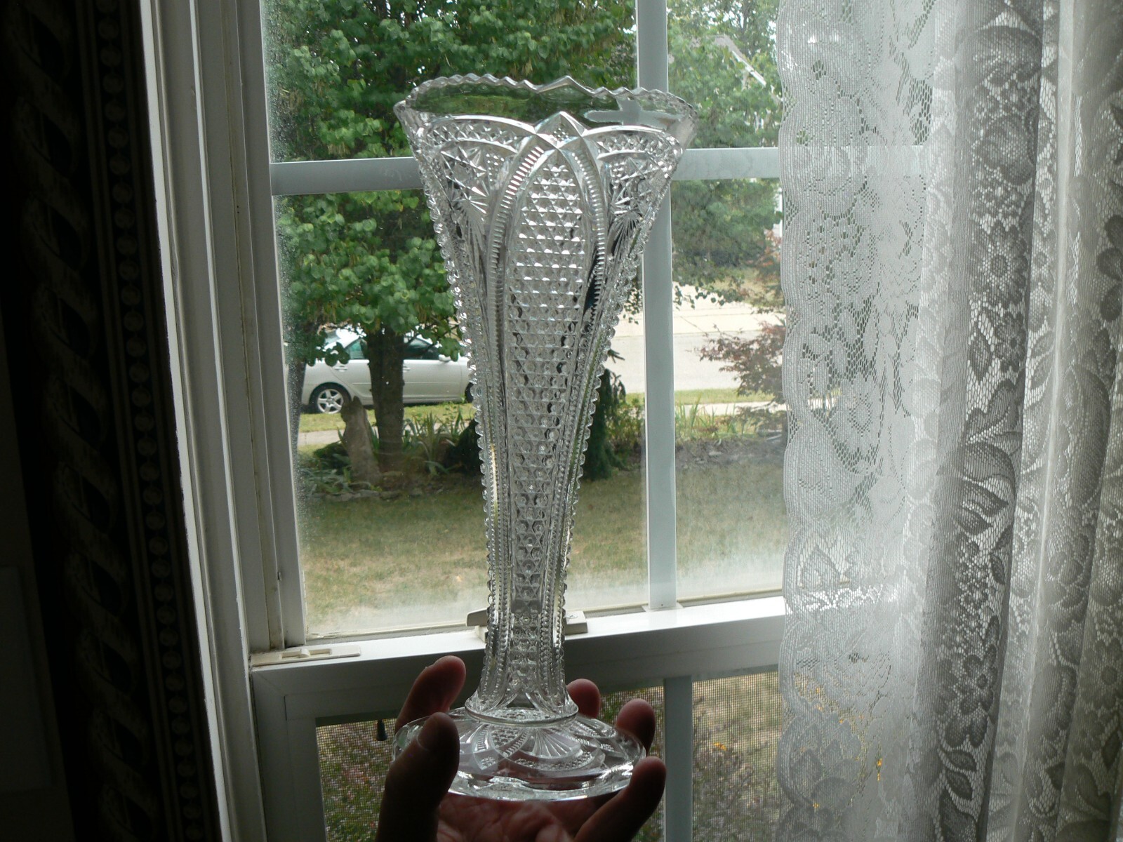 Massachusetts Vase Clear #15,054 U.S. Glass EAPG Antique