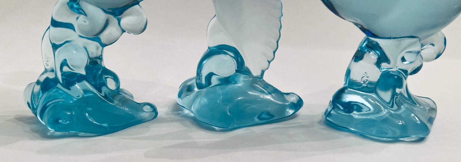 Heisey by Imperial Mallards Ducks Horizon Blue Three Figurines