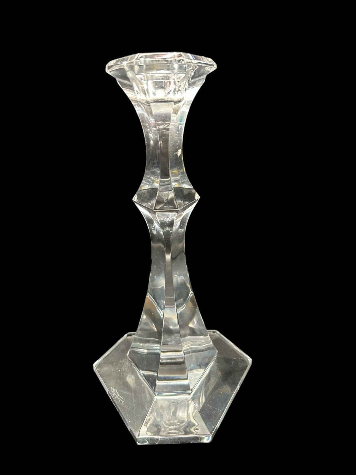 Vintage Val St Lambert Candlesticks VAS70 Pair 9.5 inches Cut Crystal GIFTWARE