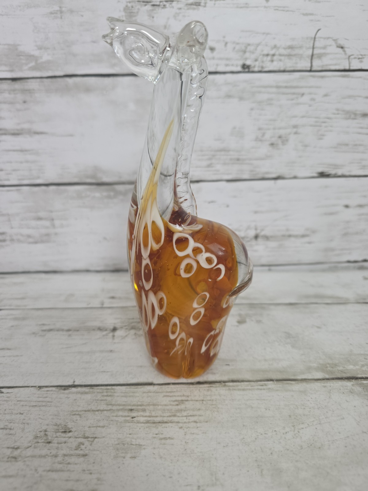 Fifth Avenue Crystal Giraffe Art Glass Sculpture Paperweight Handblown Safari