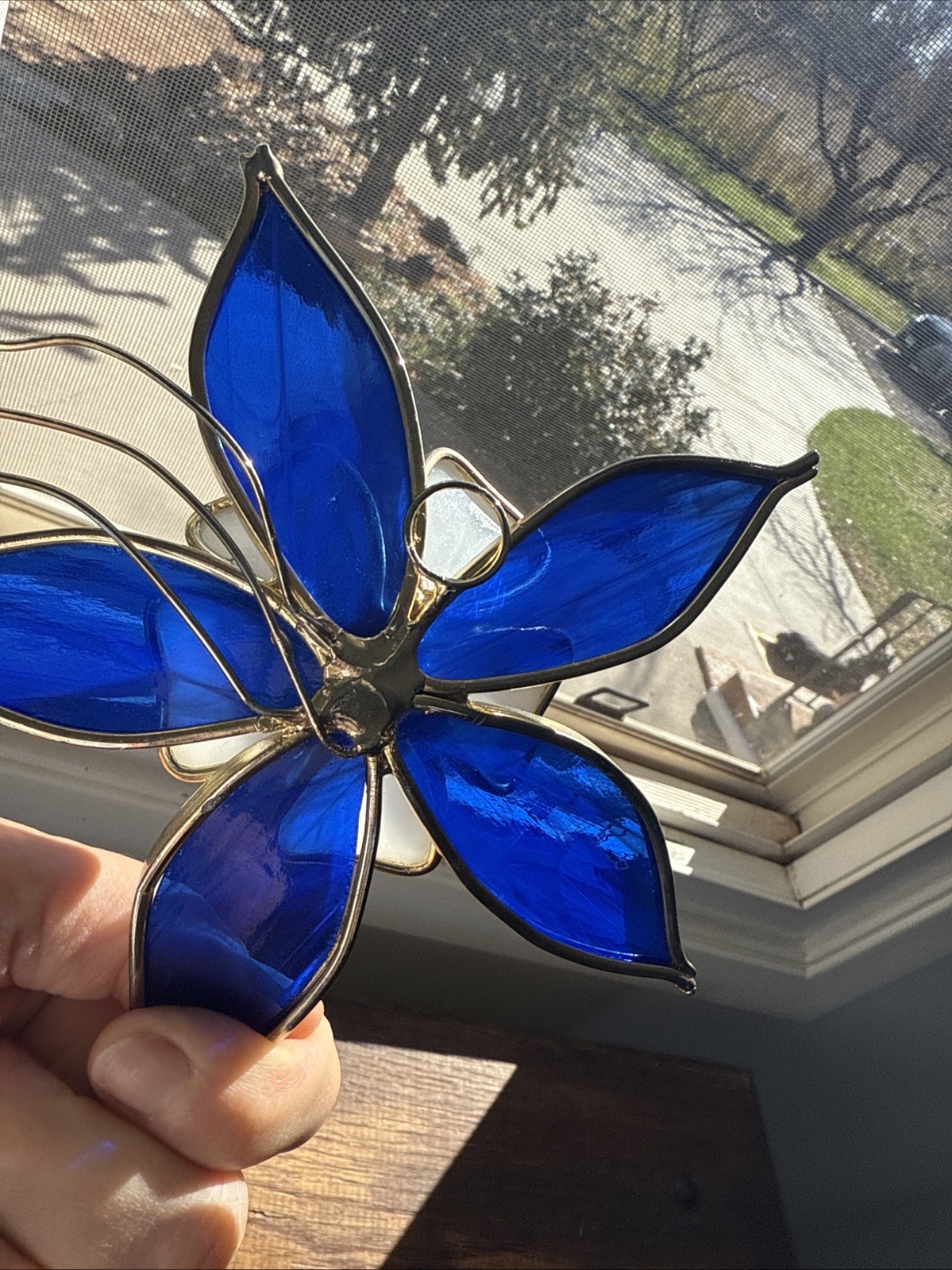Hand Crafted Glass Columbine Flower