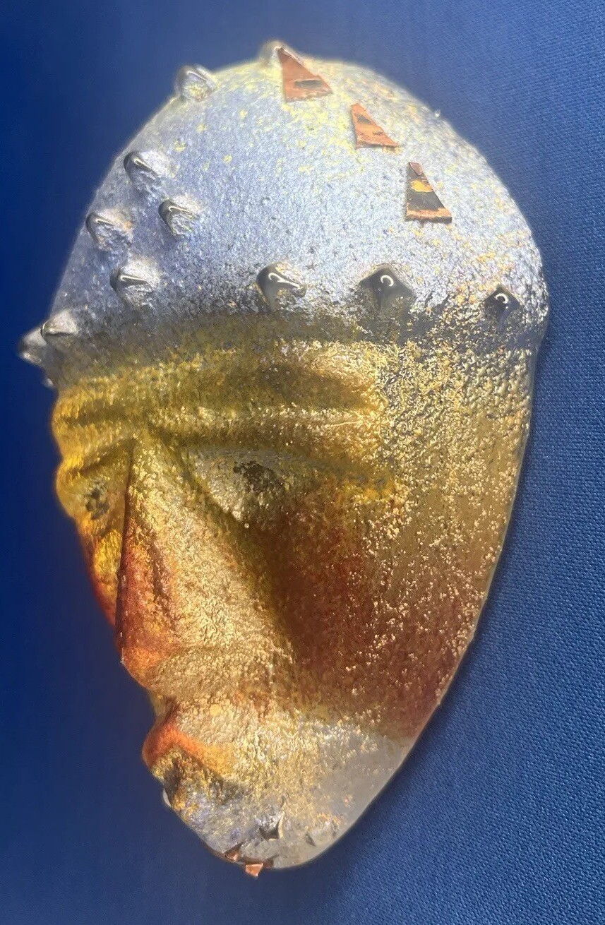 Diane Ferland signed mask ~ art glass