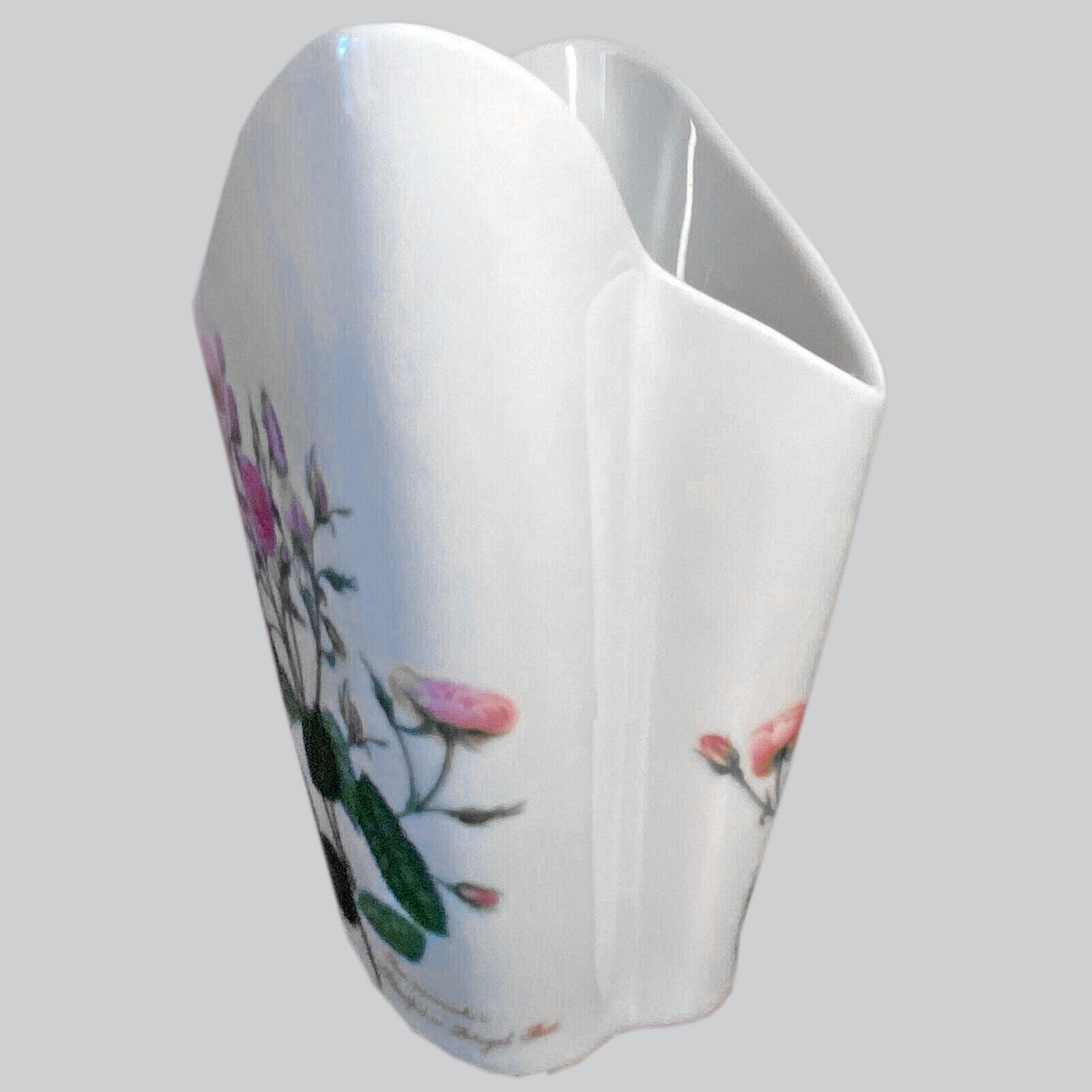 Rosenthal Group Germany Vase 1950s Hans Stangl Asymmetric 5652 Classic Rose