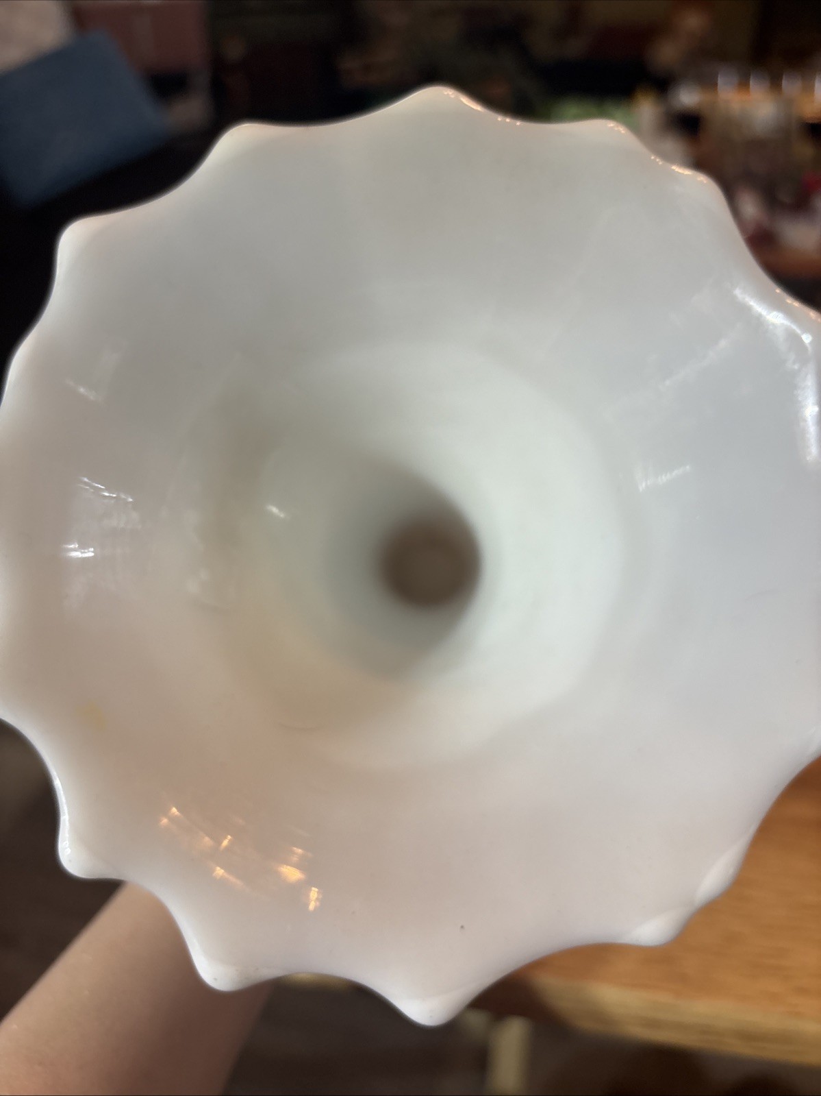 Westmoreland Lily Of The Valley Embossed Milk Glass Footed Vase