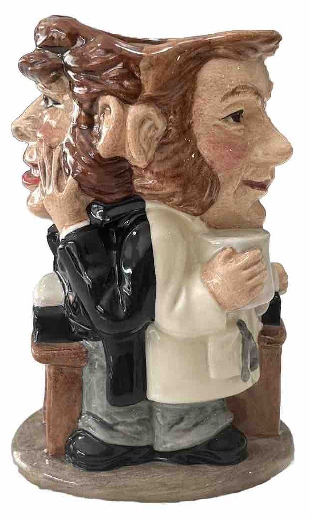 RARE Royal Doulton Dr Jekyll and Mr Hyde D7024 Double Sided Character Jug + BOX