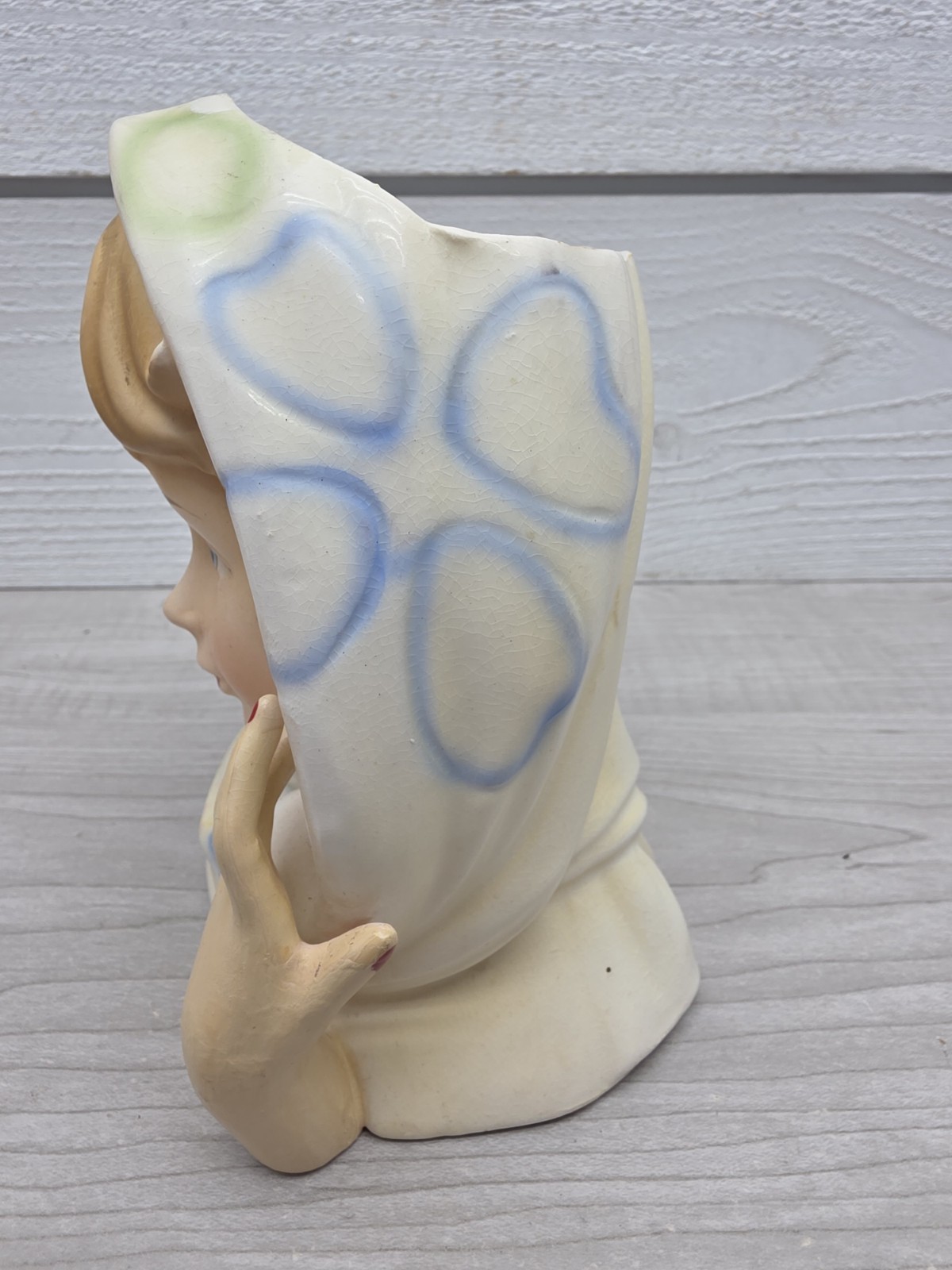 Vintage RELPO K1262 – Lady Head Vase Figurine Handpainted from Japan *See Pics*