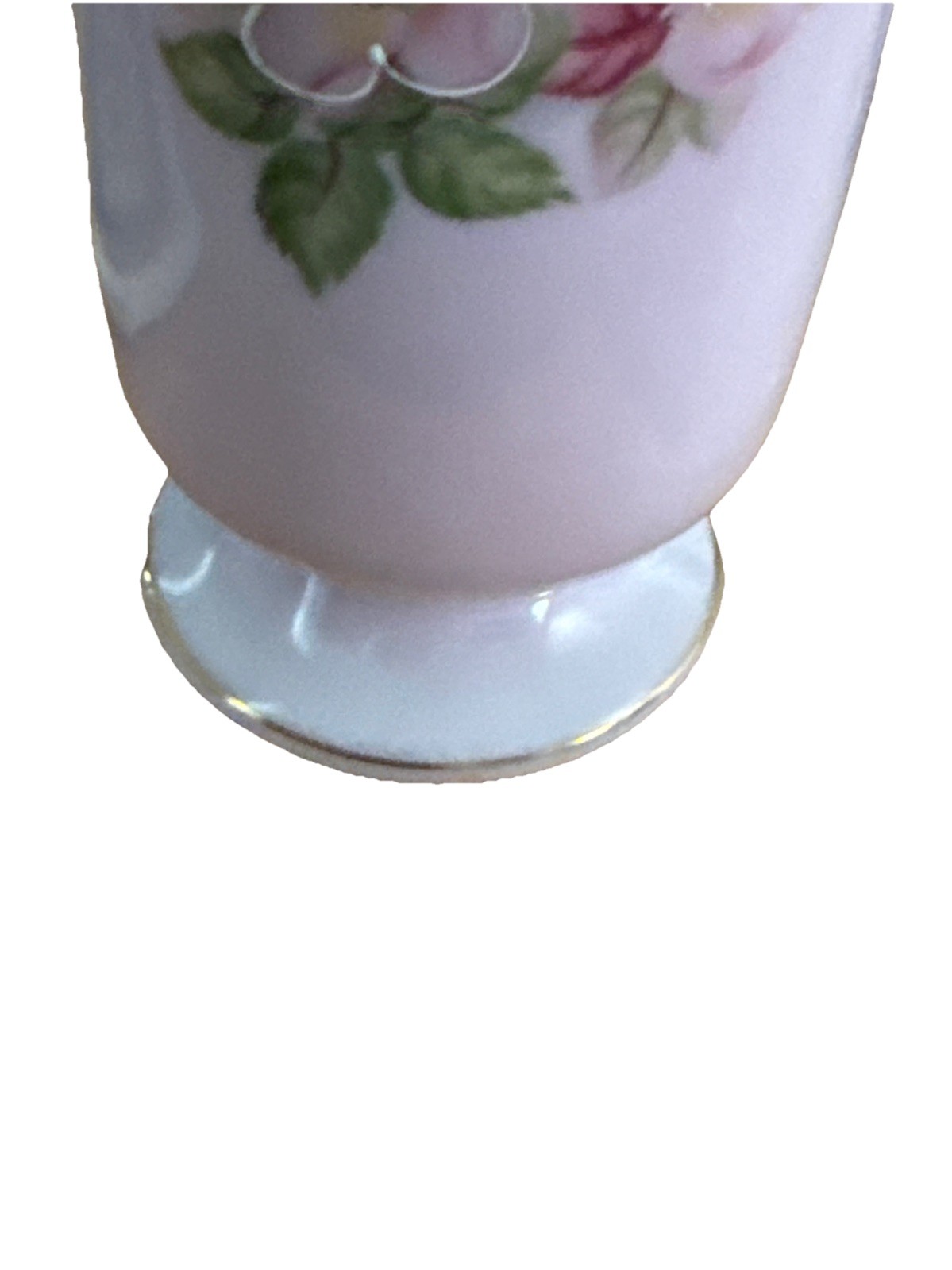 Norleans vintage bud vase pink HandPainted Cherry Blossoms Gold Trim Japan 8″