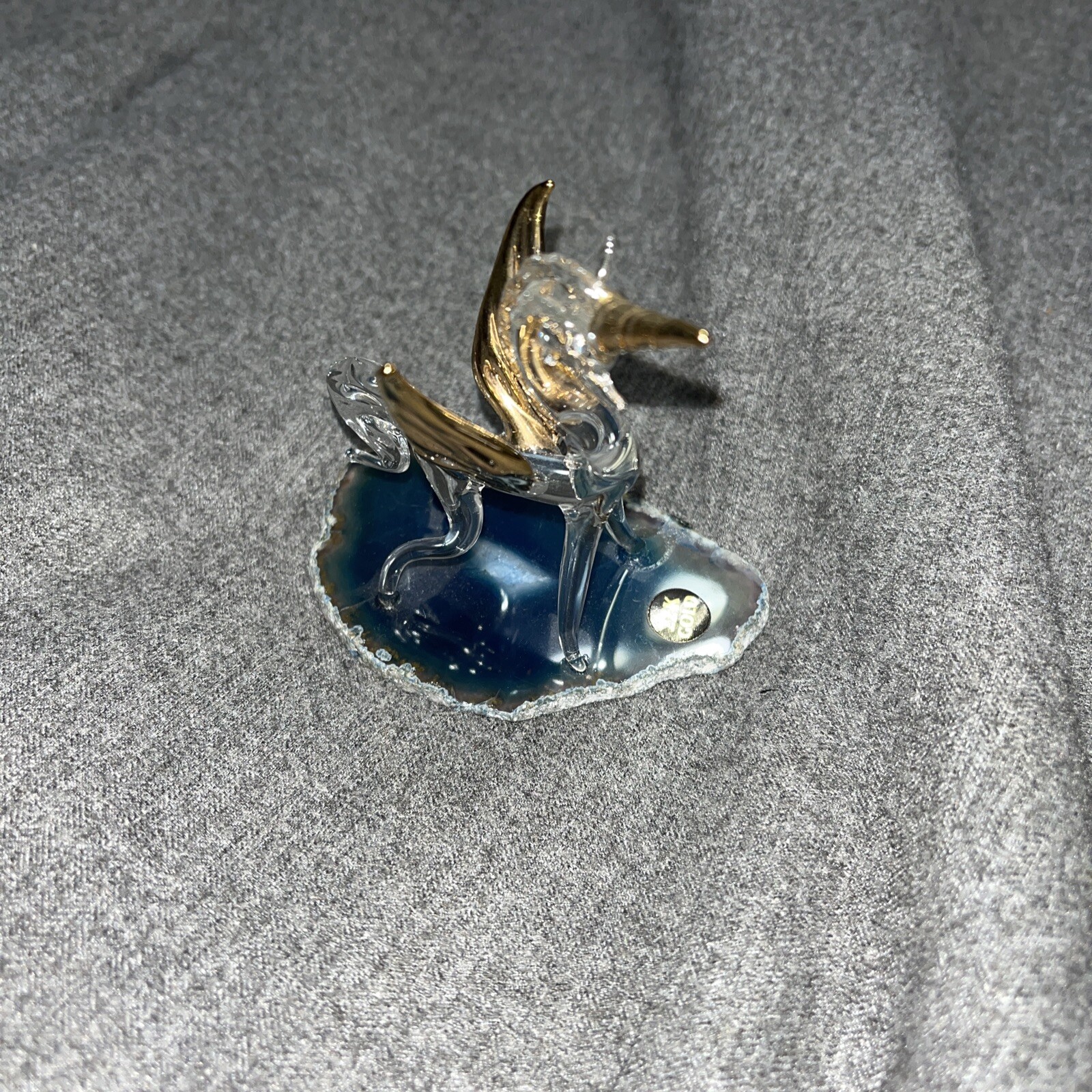 22kt Gold Tipped Glass Unicorn