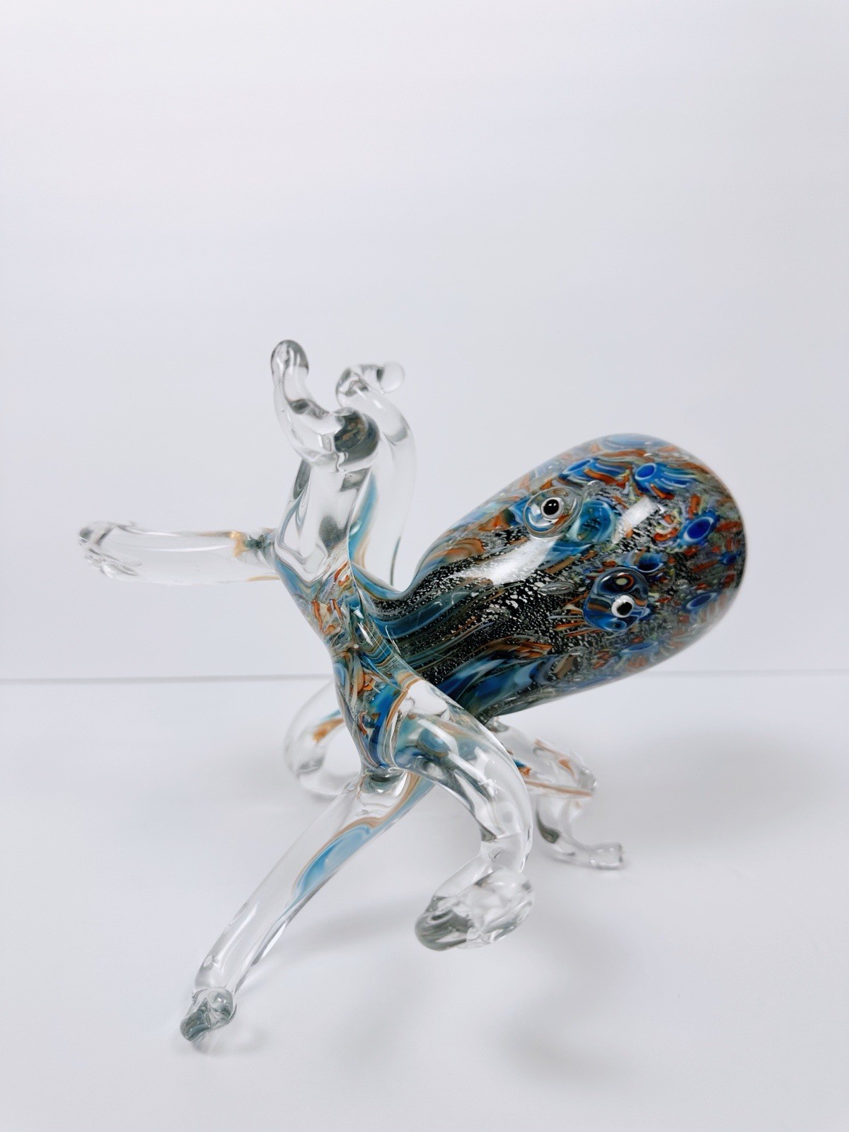 Handmade octopus blown glas