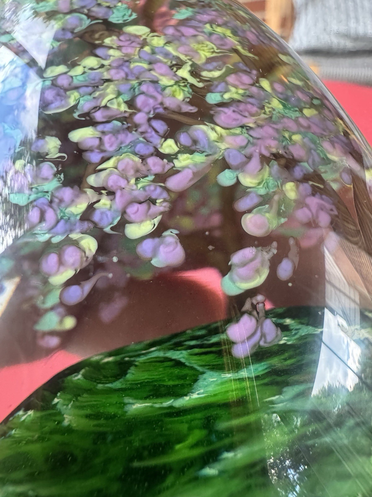 2011 Cathy Richardson Art Glass Paperweight Forest Seed Spring Tree Signed