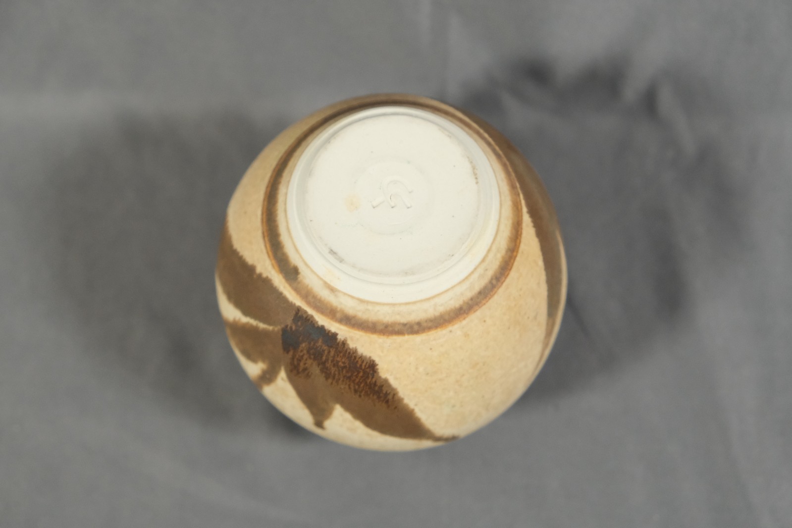 Cecily Fortescue CF Art Pottery Original Decorated Weed Pot Vase 4 1/4″ Signed