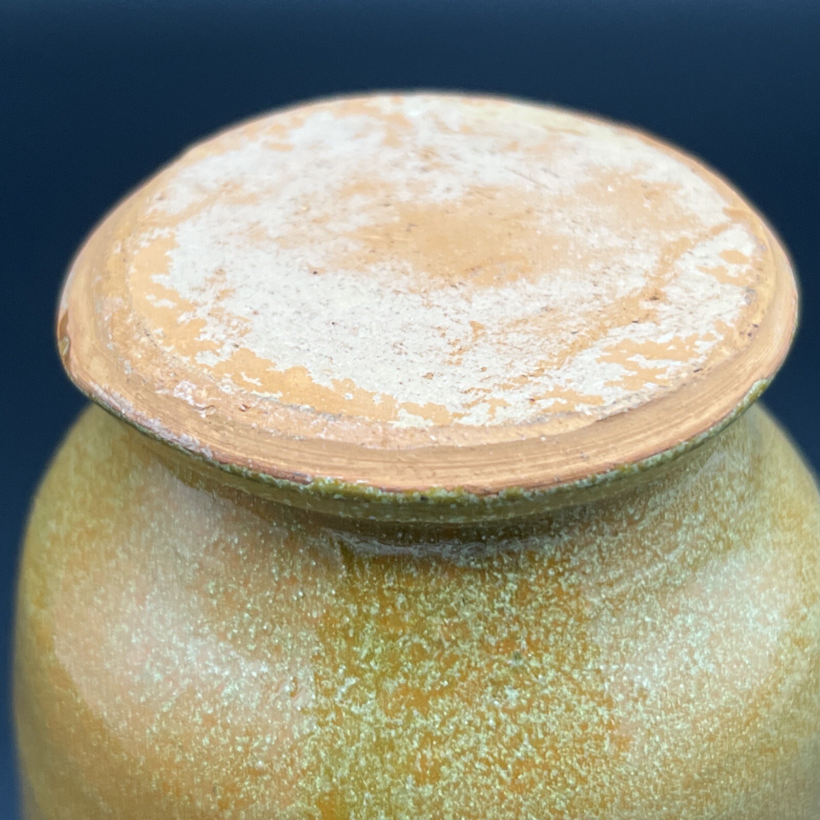 NC Pottery Transitional Period 4 1/2″ Ruffled Edge Vase c. 1920s – DZ Craven?
