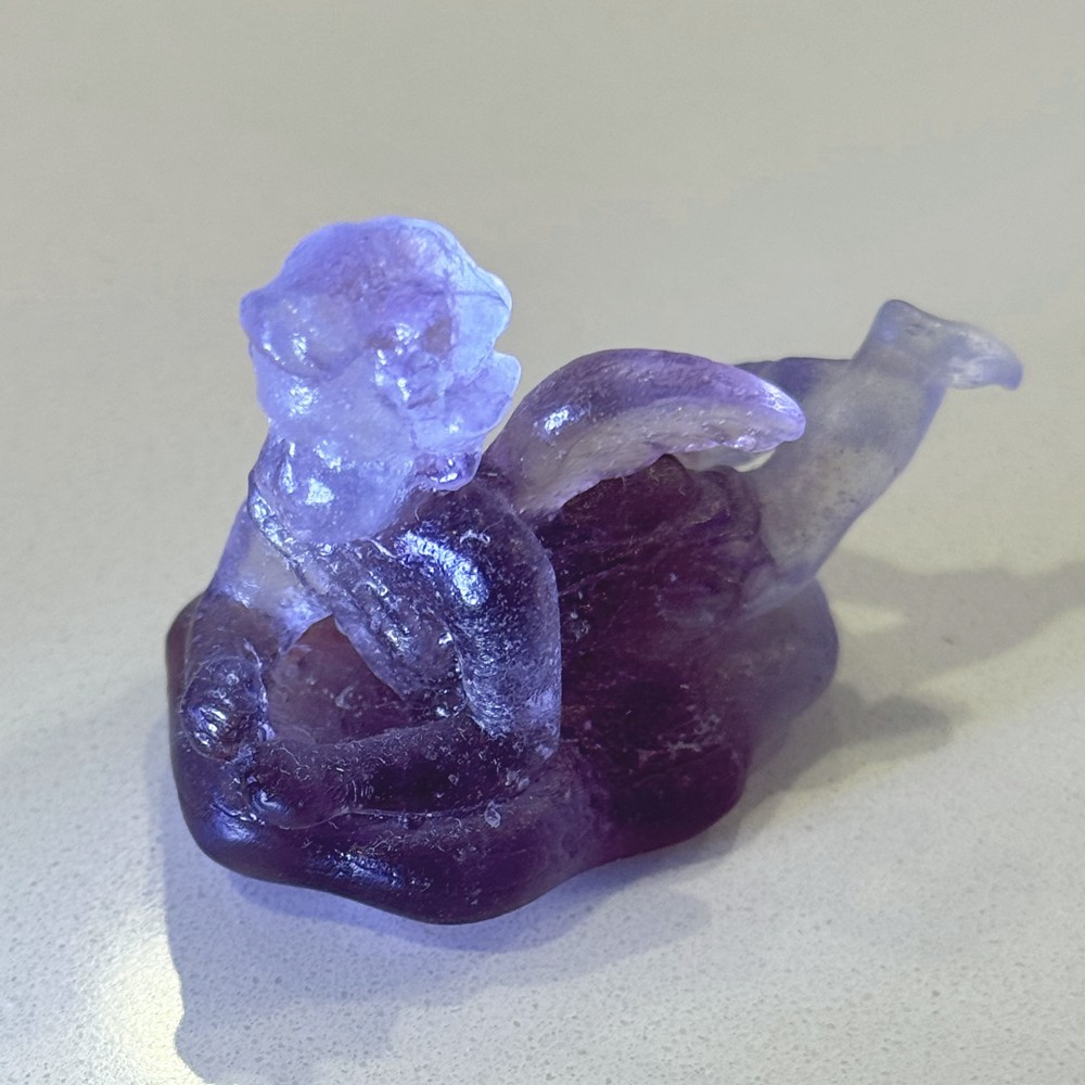 Daum – Crystal Roses Decorative Dish and Crystal Angel – Pate De Verre