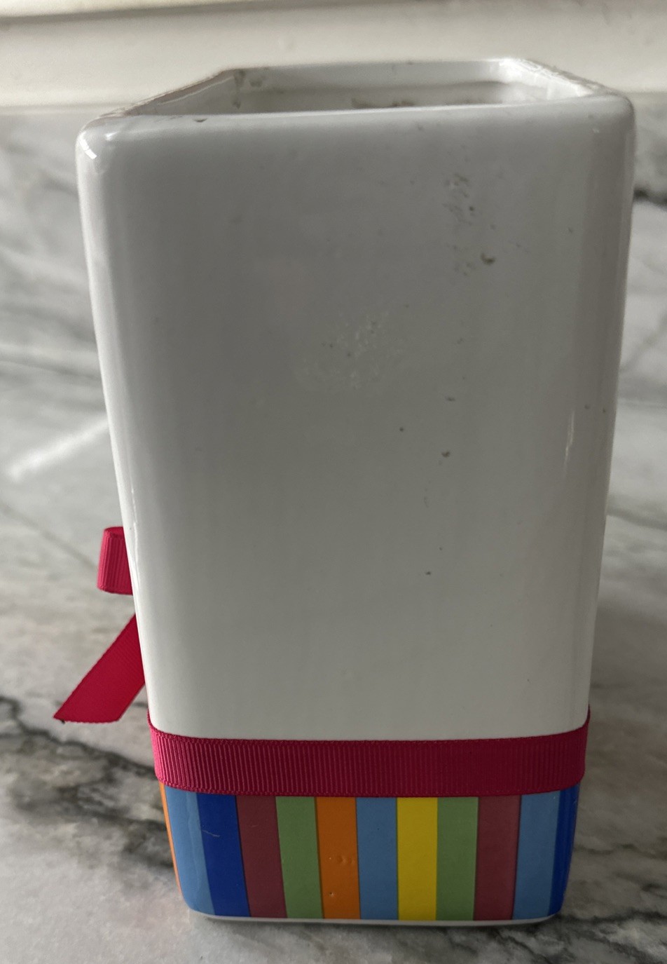 FTD HAPPY BIRTHDAY RECTANGULAR PLANTER CONTAINER VASE