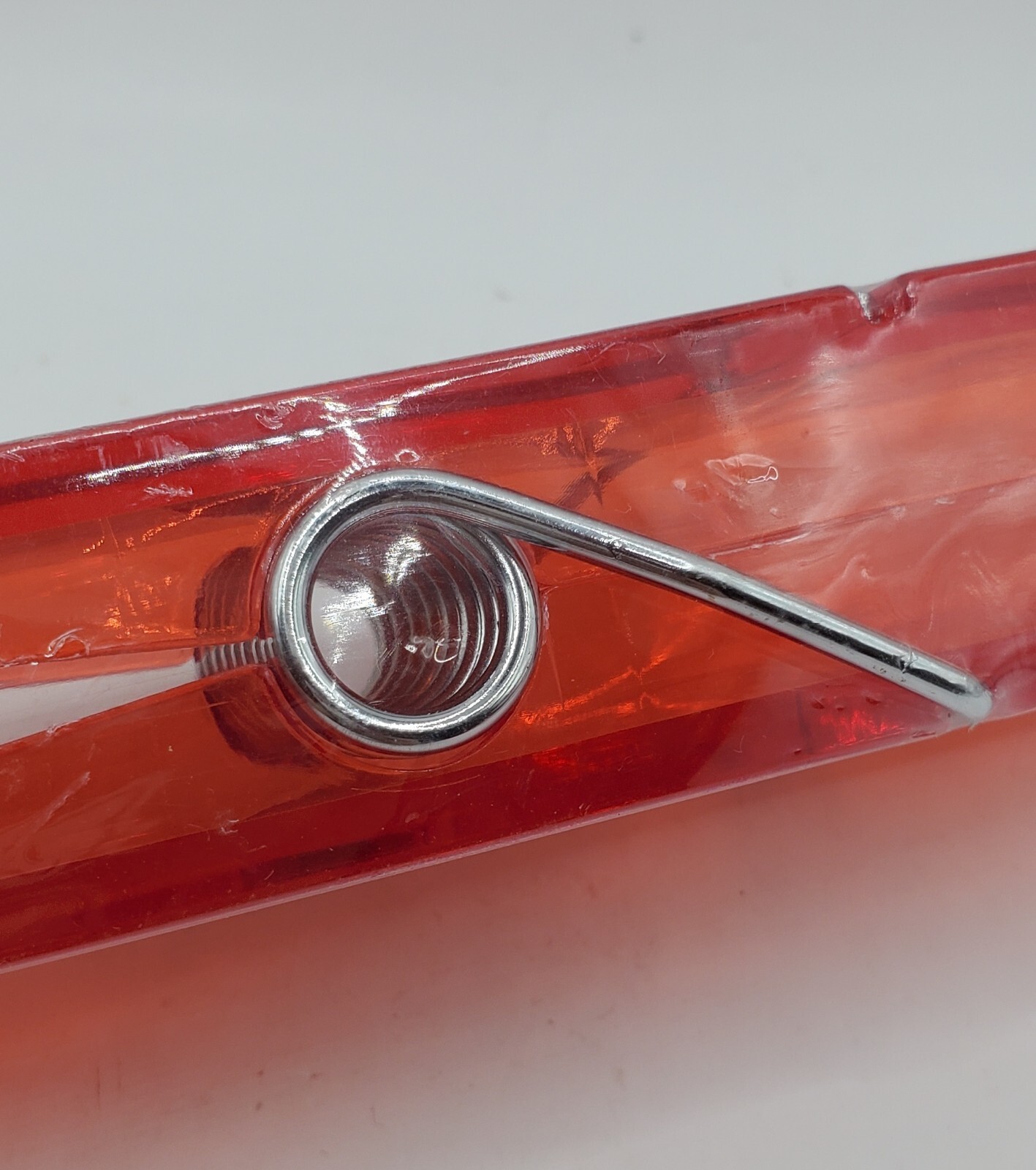 Big Clear Plastic Red Acrylic Giant Clothespin Paper Clip Desk Decor RED 6”