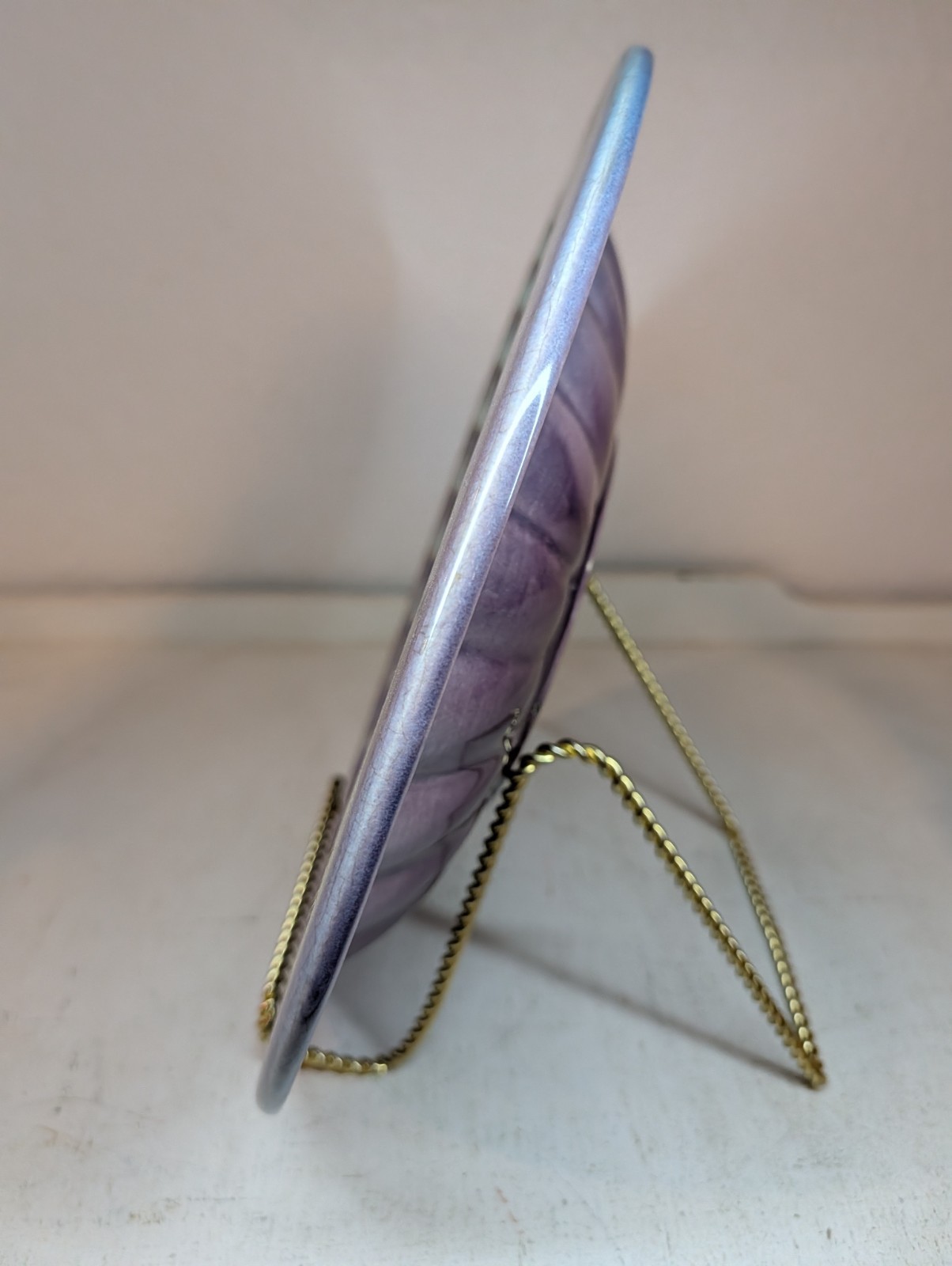 Vintage Royal Haeger Centerpiece Service Platter Mauve Agate Mid Century Plate