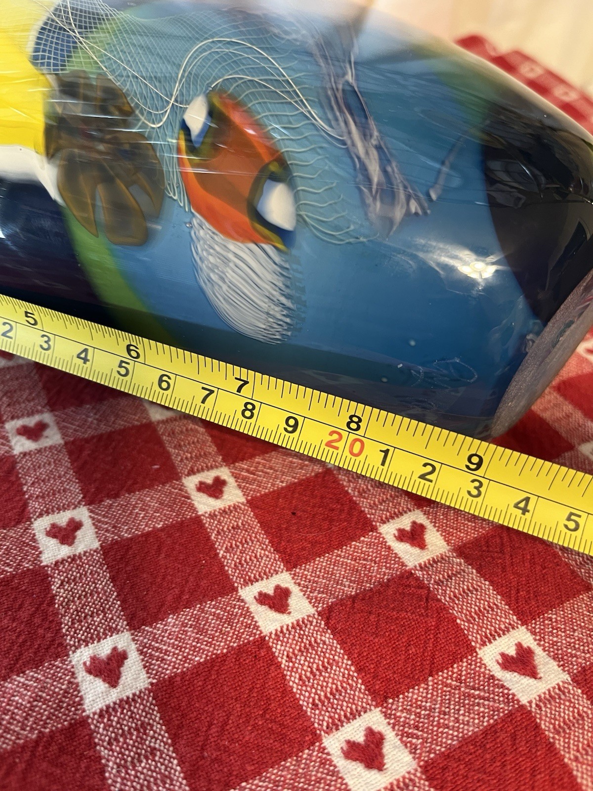 Wes Hunting Art Glass Colorfield Vessel Beautiful Greens Blues Signed 9”