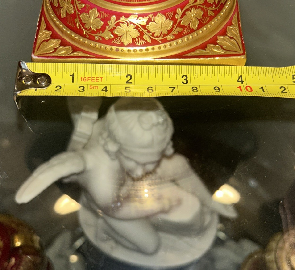 Amazing Antique German Royal Vienna Porcelain Swan Handle Covered Urn Red/Gold⚡️