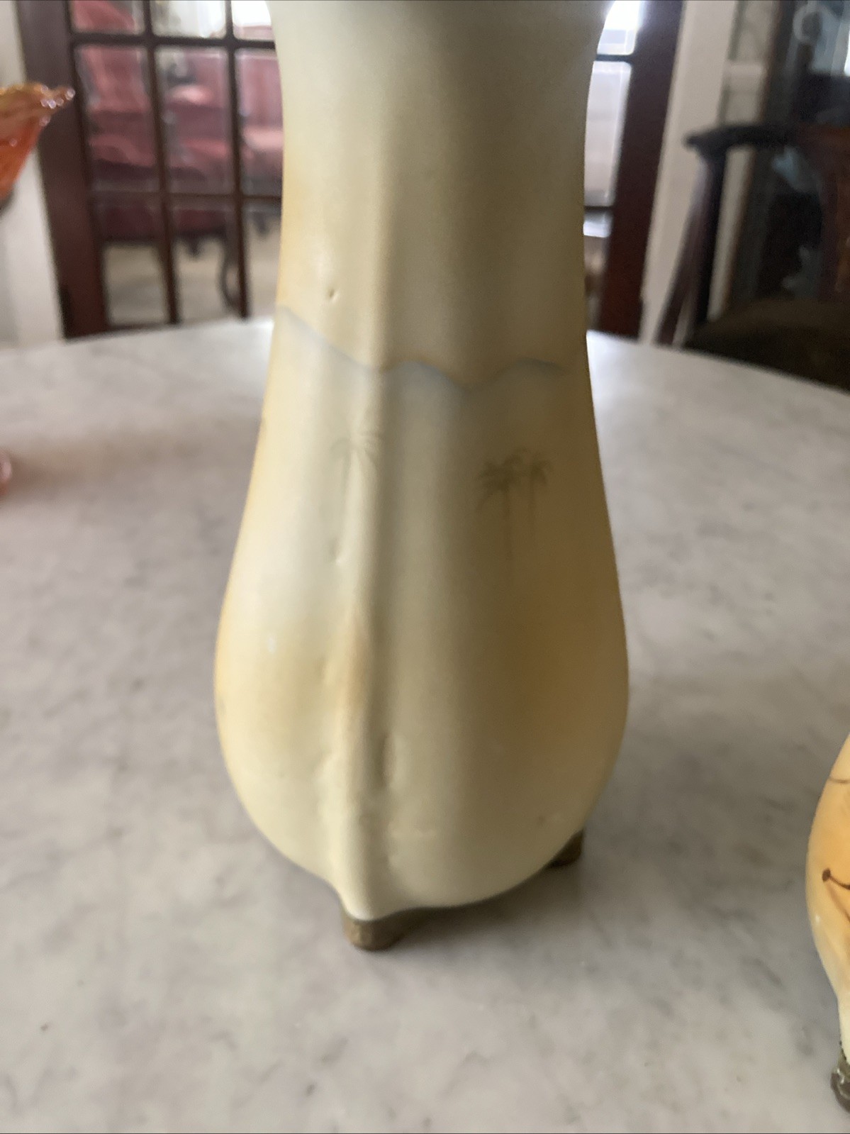 imperial nippon porcelain hand painted With Camel Desert Scene pair 10” Vases