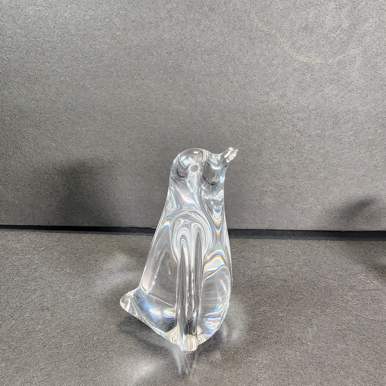 Vintage Glass Lot 4 Animal Figurines/Paperweight Turtle Bird Rabbit Penquin EUC