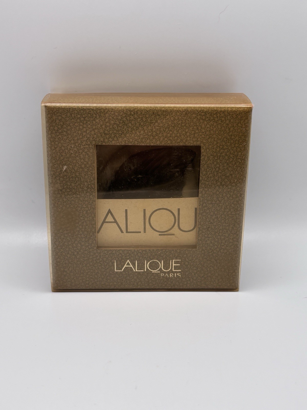Signed Lalique France Seal Fish Sculpture Figurine VIOLET Original Box & Card