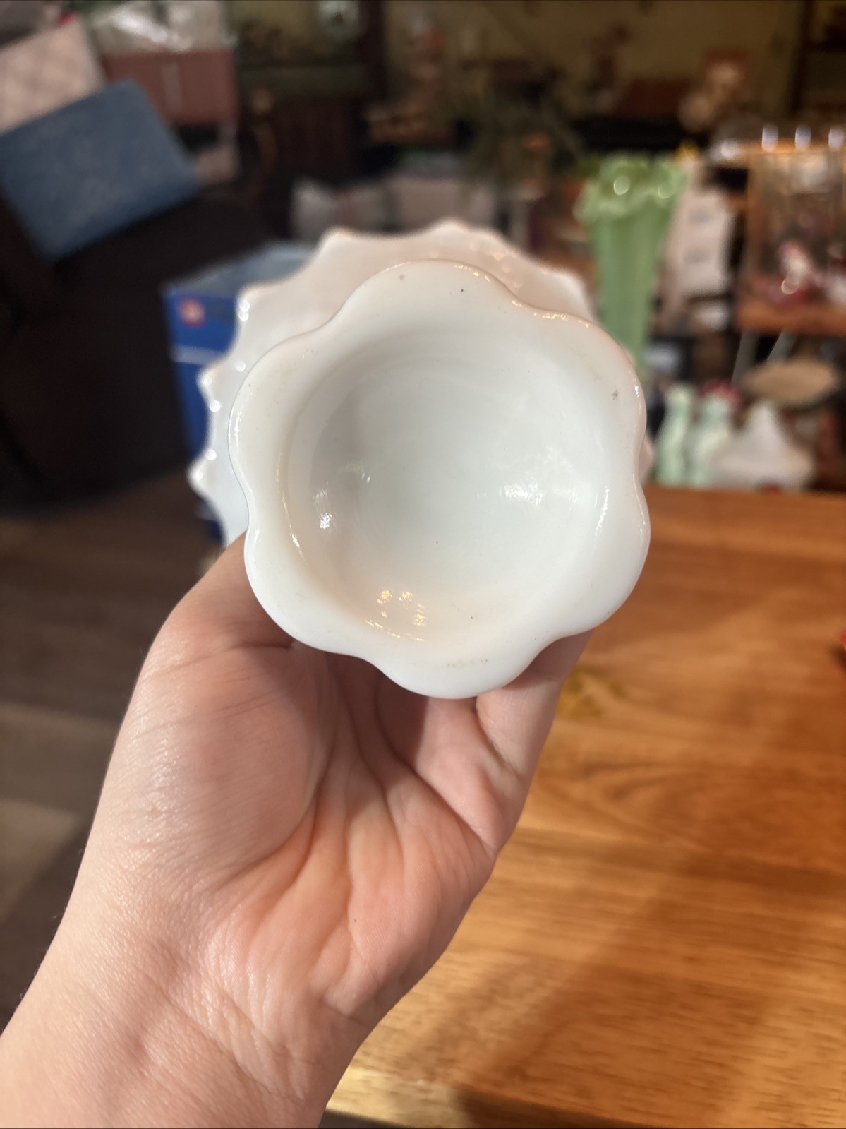 Westmoreland Lily Of The Valley Embossed Milk Glass Footed Vase