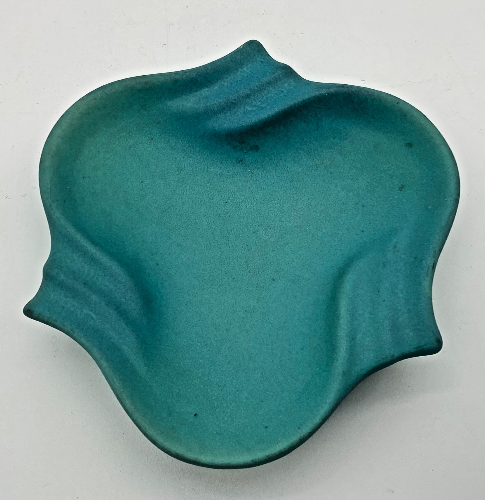 Vintage Van Briggle Colo Springs Art Pottery Turquoise Blue Ashtray Tobacciana
