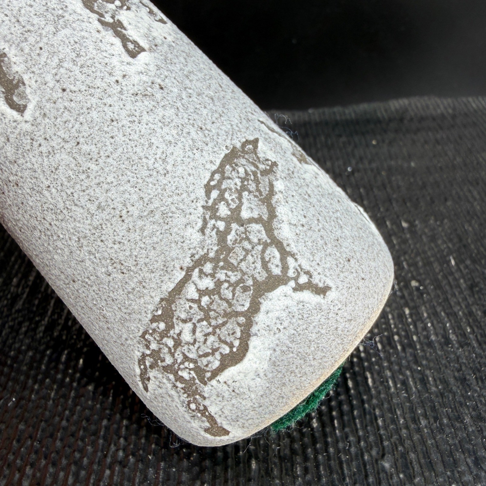 Vintage 1989 Haeger Potteries Cave Art Animal Textured Grey Candle Holder Single