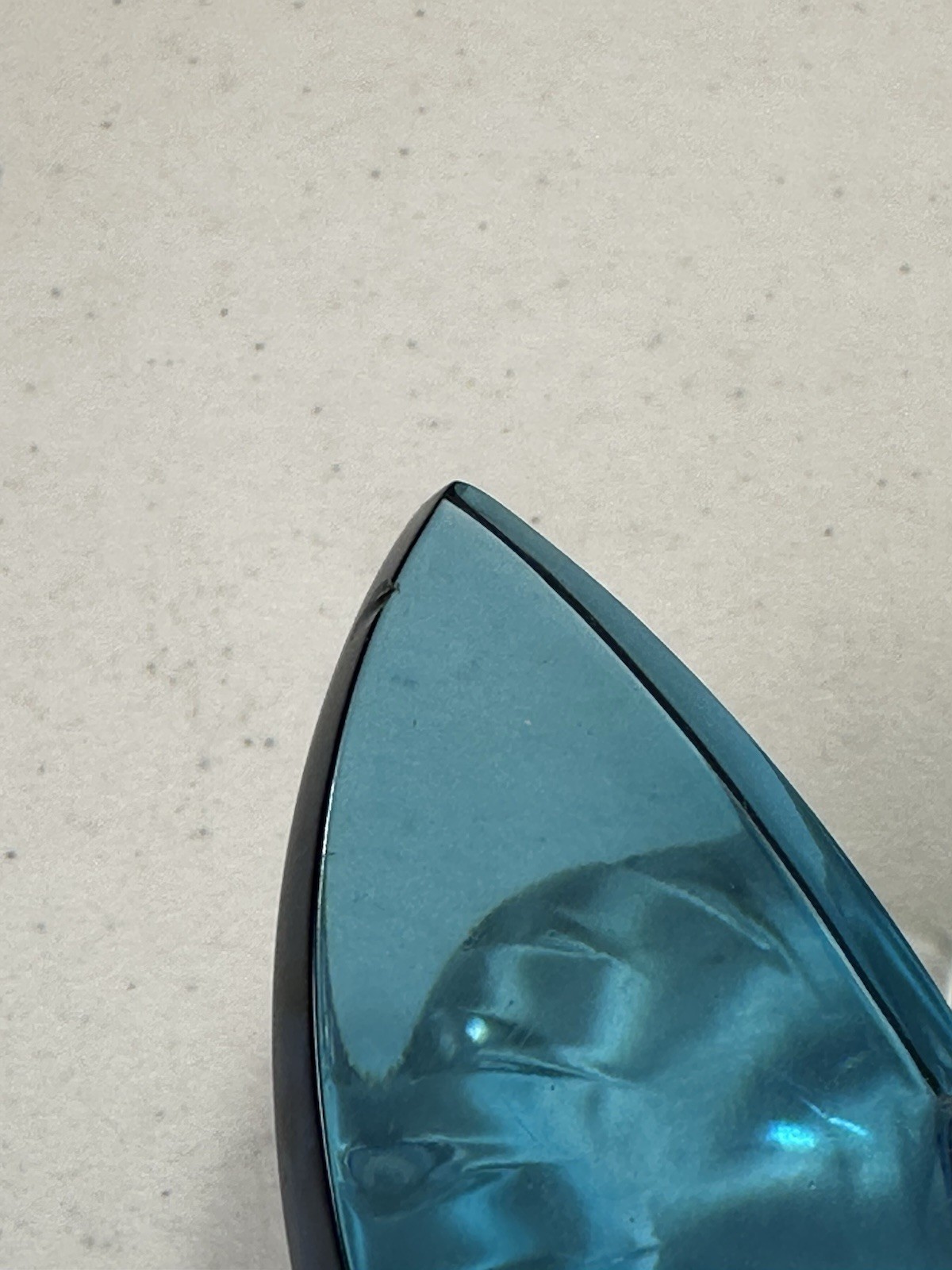 VTG Waterford Crystal Blue Butterfly Figurine Ribbed Pedestal Paperweight AS-IS